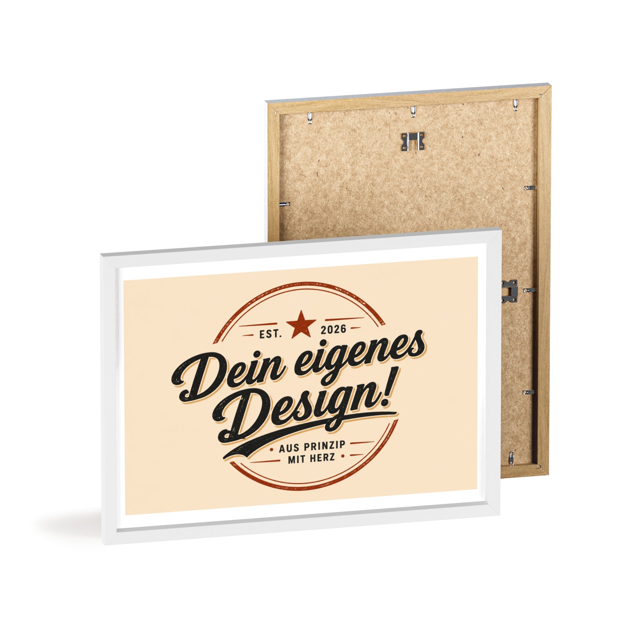 Framed Poster – "Dein eigenes Design!" Custom Wooden Frame Wall Art