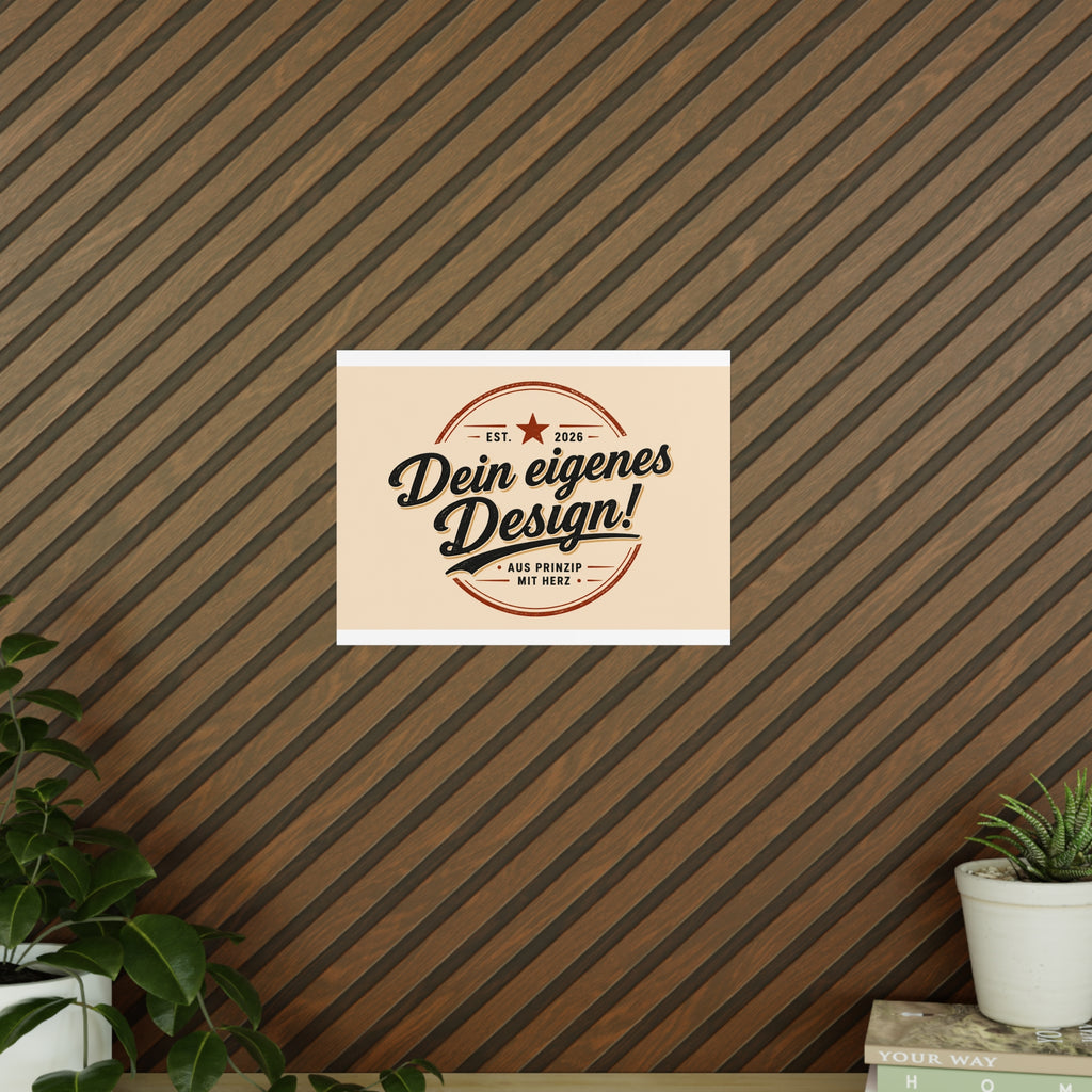 Custom Photopaper Poster — Personalizable Vintage Badge Design (Dein eigenes Design!)