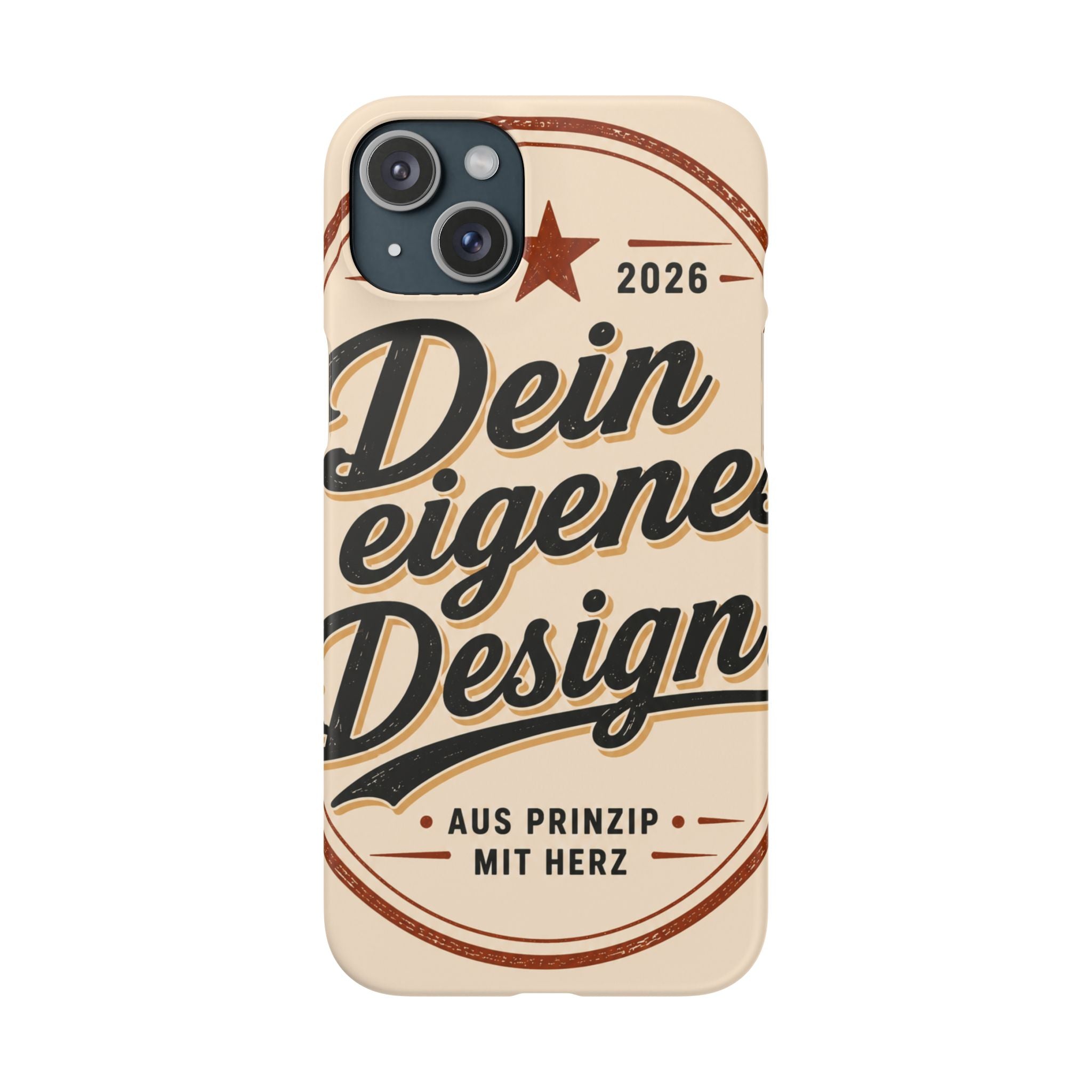 Phone Case — Retro "Dein eigenes Design" Customizable Snap Case