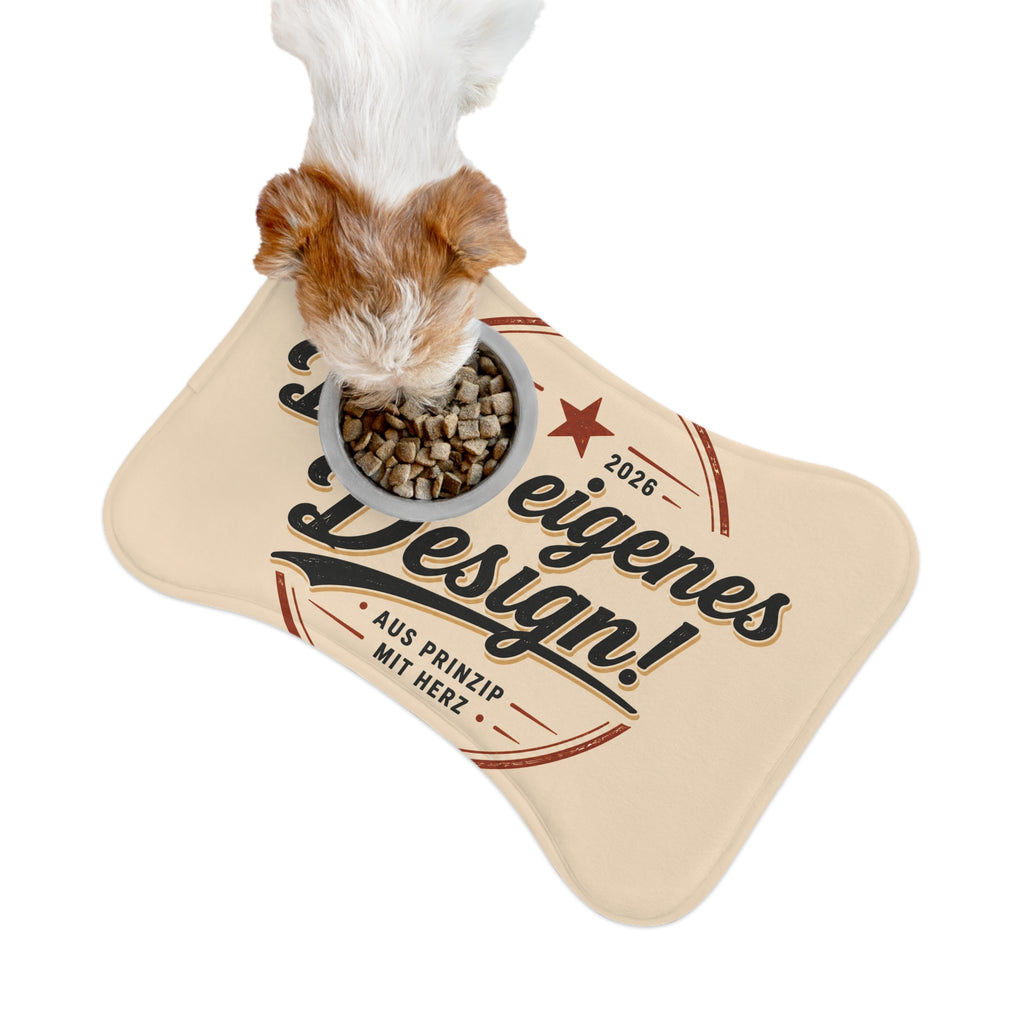 Customizable Bone Pet Feeding Mat — 'Dein eigenes Design!' Personalized Dog Bowl Placemat