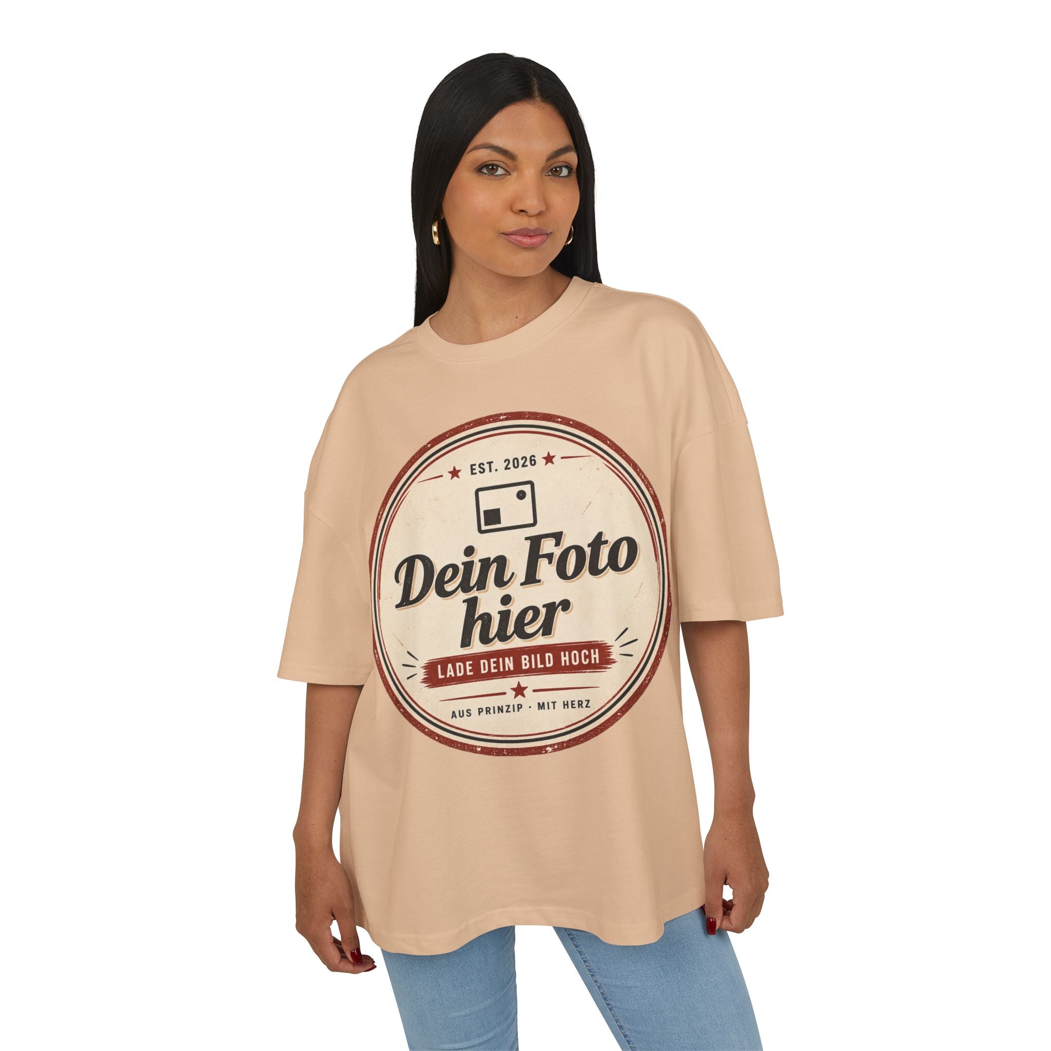 T-Shirt personalized with photo – Design your own retro logo shirt