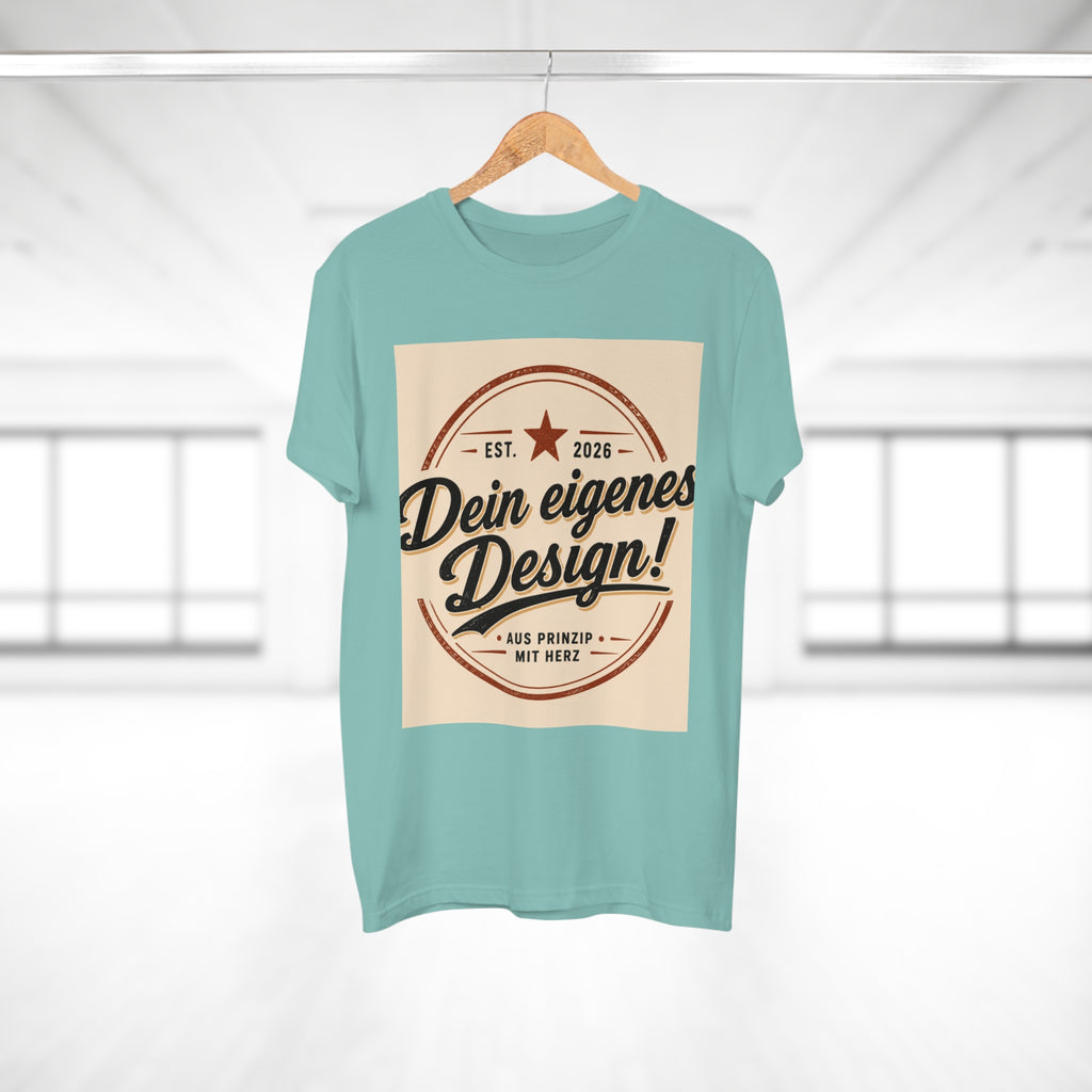 Men's Vintage Badge T‑Shirt — "Dein eigenes Design!" Retro Logo Tee