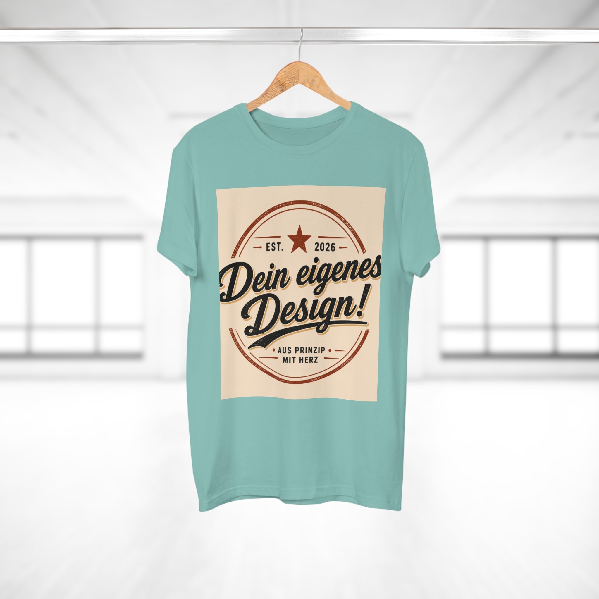 Men's Vintage Badge T‑Shirt — "Dein eigenes Design!" Retro Logo Tee