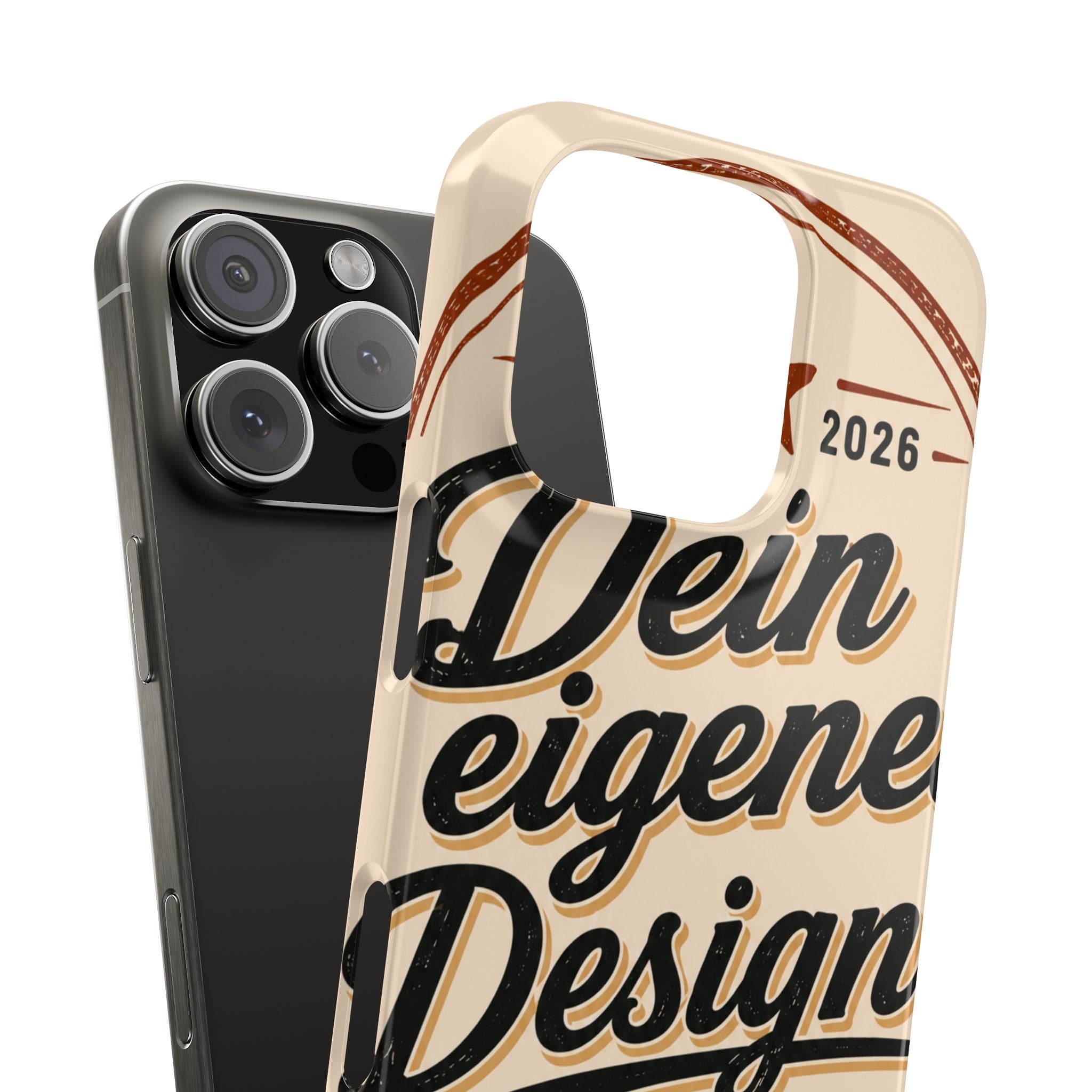 Phone Case — Retro "Dein eigenes Design" Customizable Snap Case