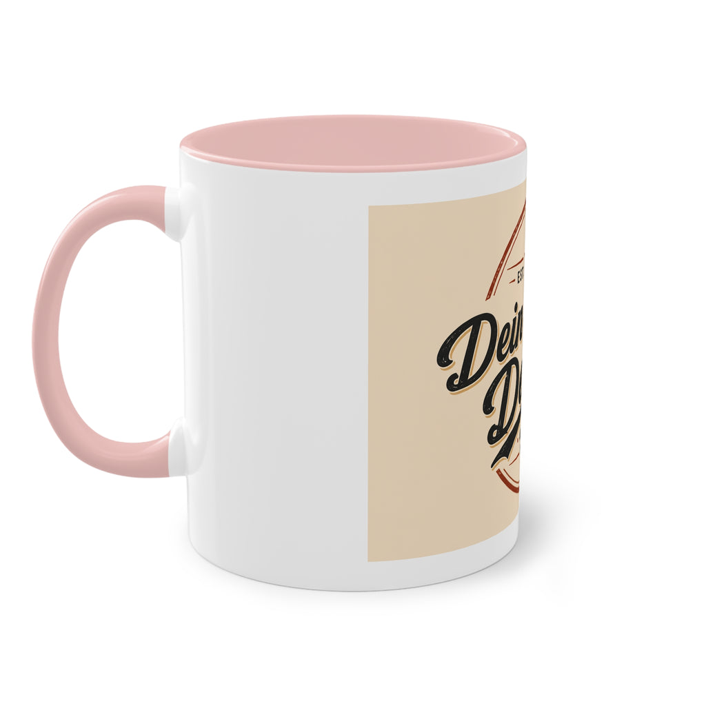 Personalized Two-Tone Coffee Mug — "Dein eigenes Design!" 11oz
