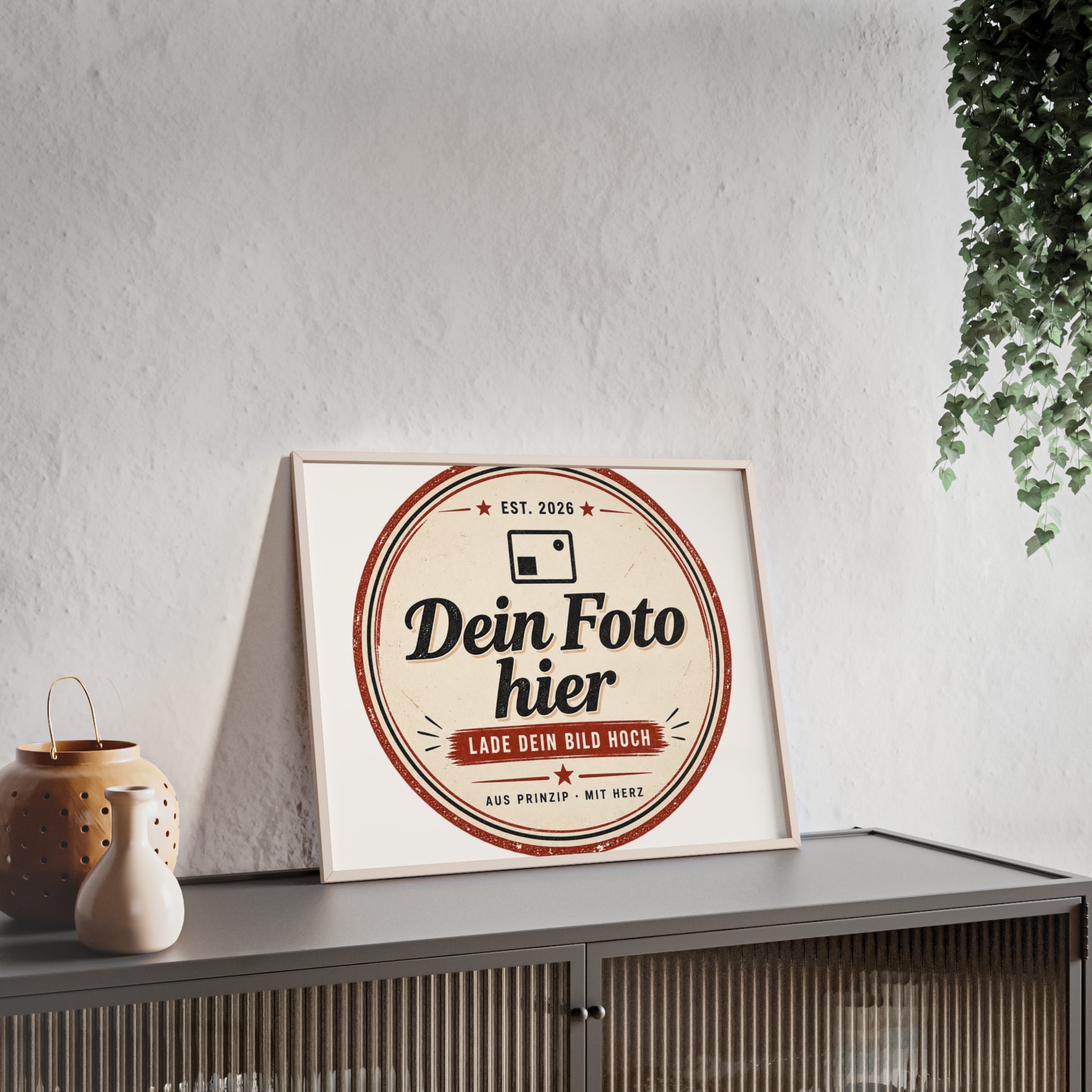 Personalized poster with wooden frame – Design a wall art with your own photo