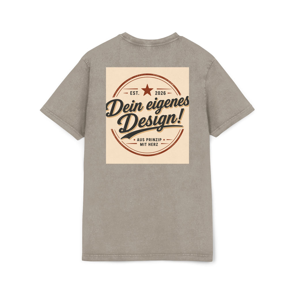 Vintage Acid-Washed Tee — Custom 'Dein eigenes Design!' Graphic