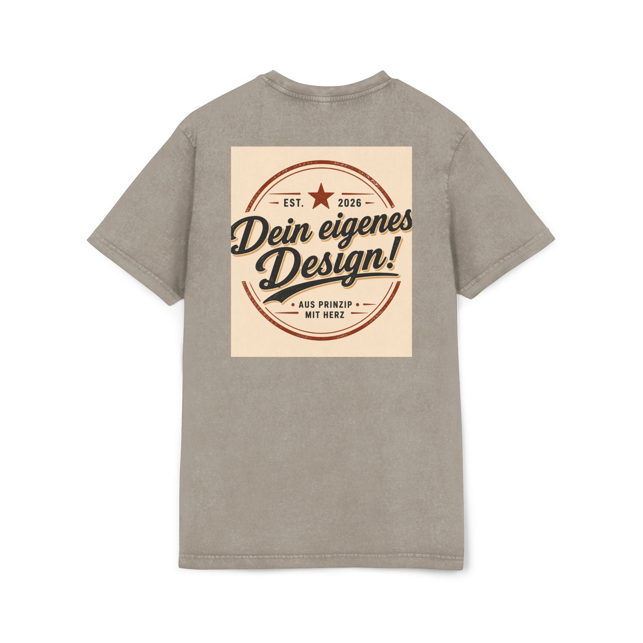 Vintage Acid-Washed Tee — Custom 'Dein eigenes Design!' Graphic