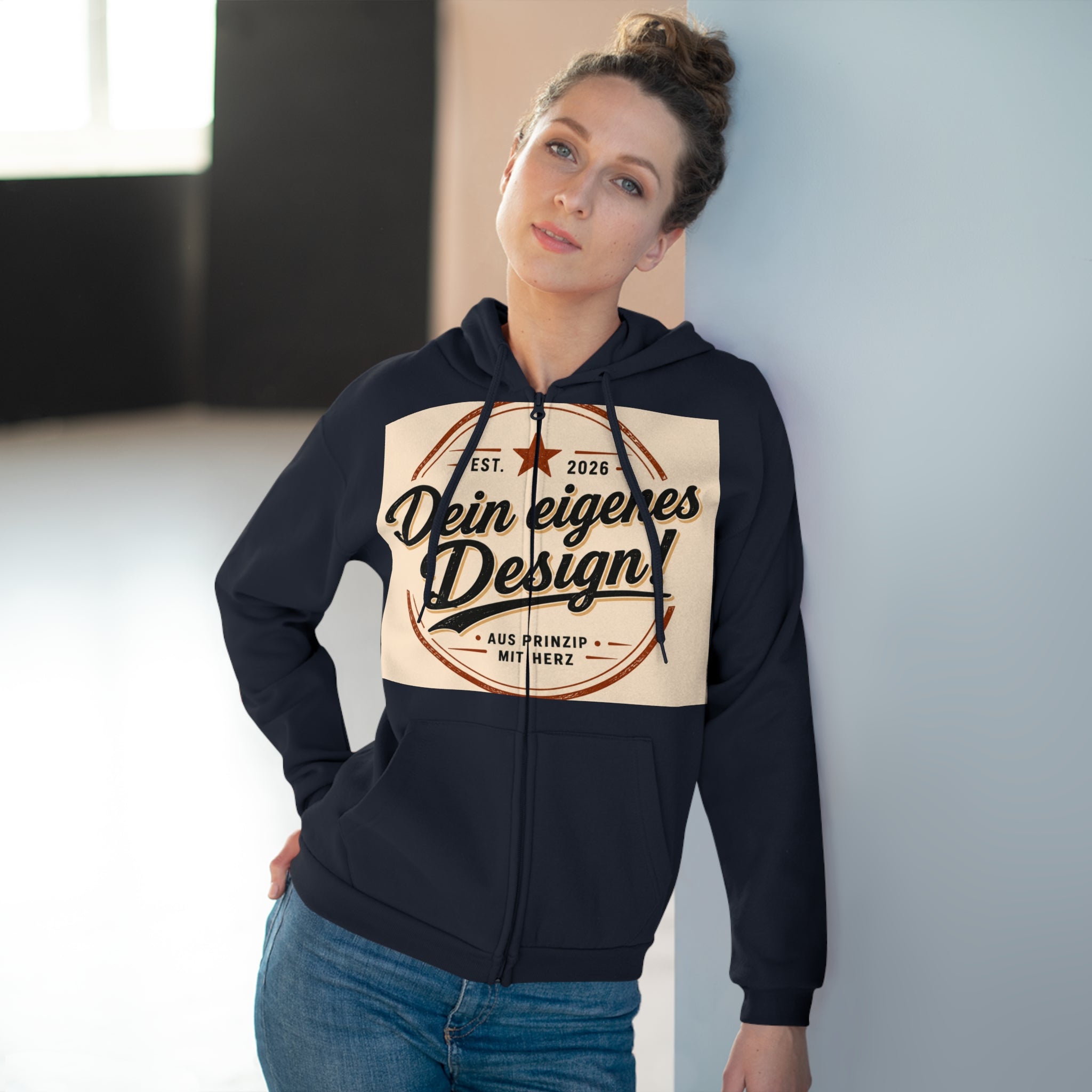 Personalisierter Zip Hoodie – Mit eigenem Foto gestalten