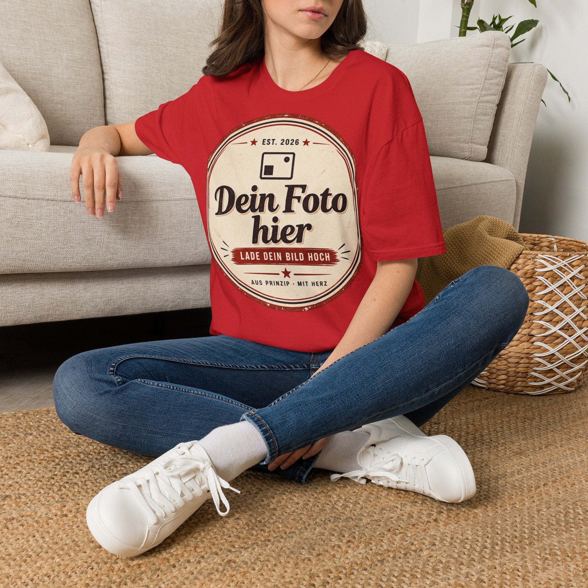 T-Shirt personalized with your own design – Unisex Softstyle printed