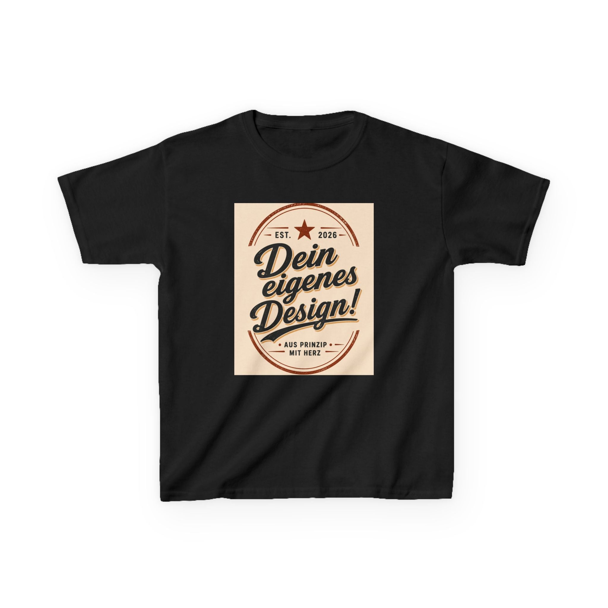 Kids T‑Shirt — "Dein eigenes Design!" Vintage Badge Graphic