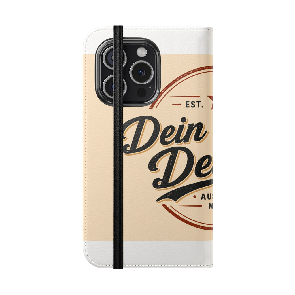 Flip Case Phone Wallet — "Dein eigenes Design!" Vintage Emblem
