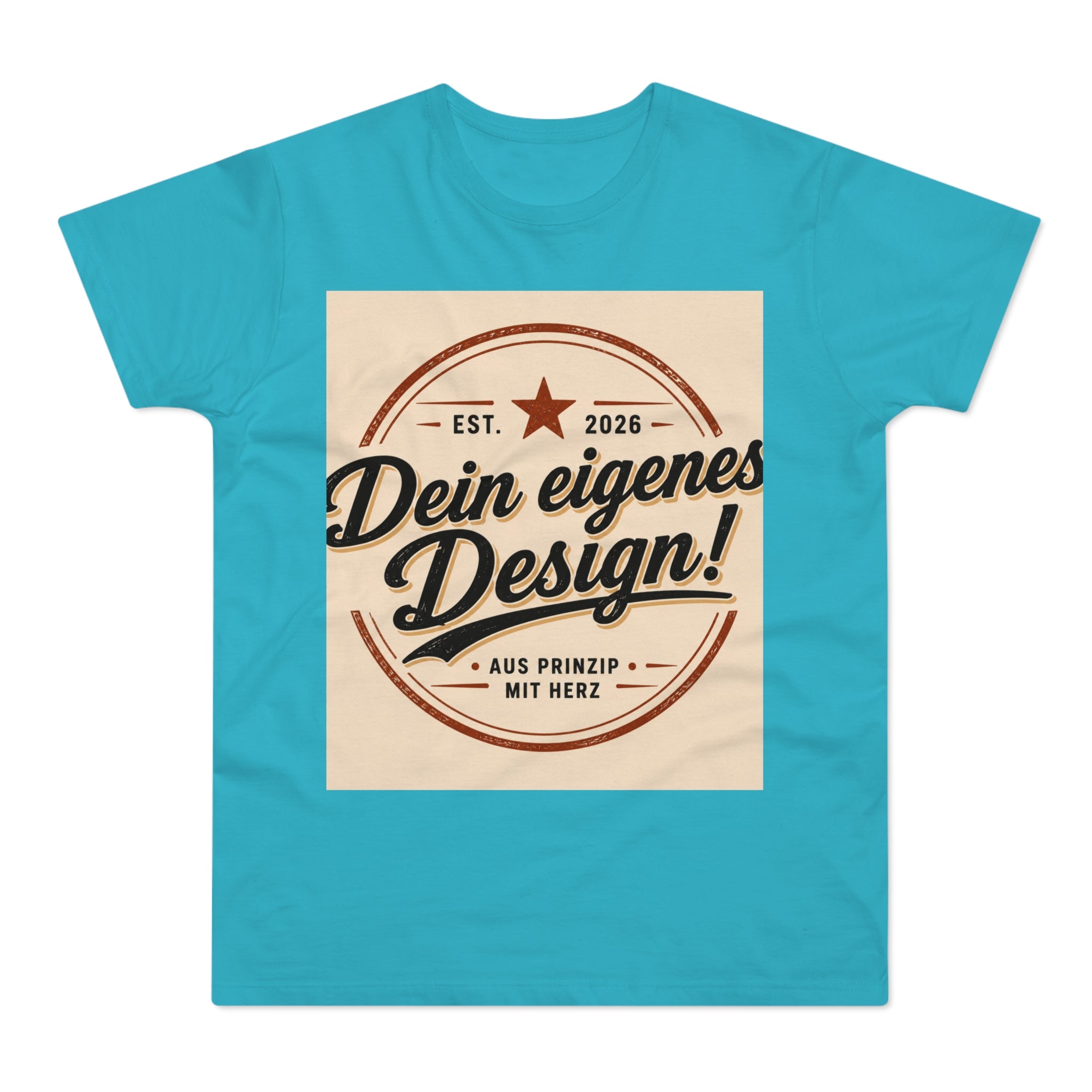 Men's Vintage Badge T‑Shirt — "Dein eigenes Design!" Retro Logo Tee