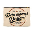 Retro Logo Accessory Pouch — "Dein eigenes Design!" Cotton Zip Bag
