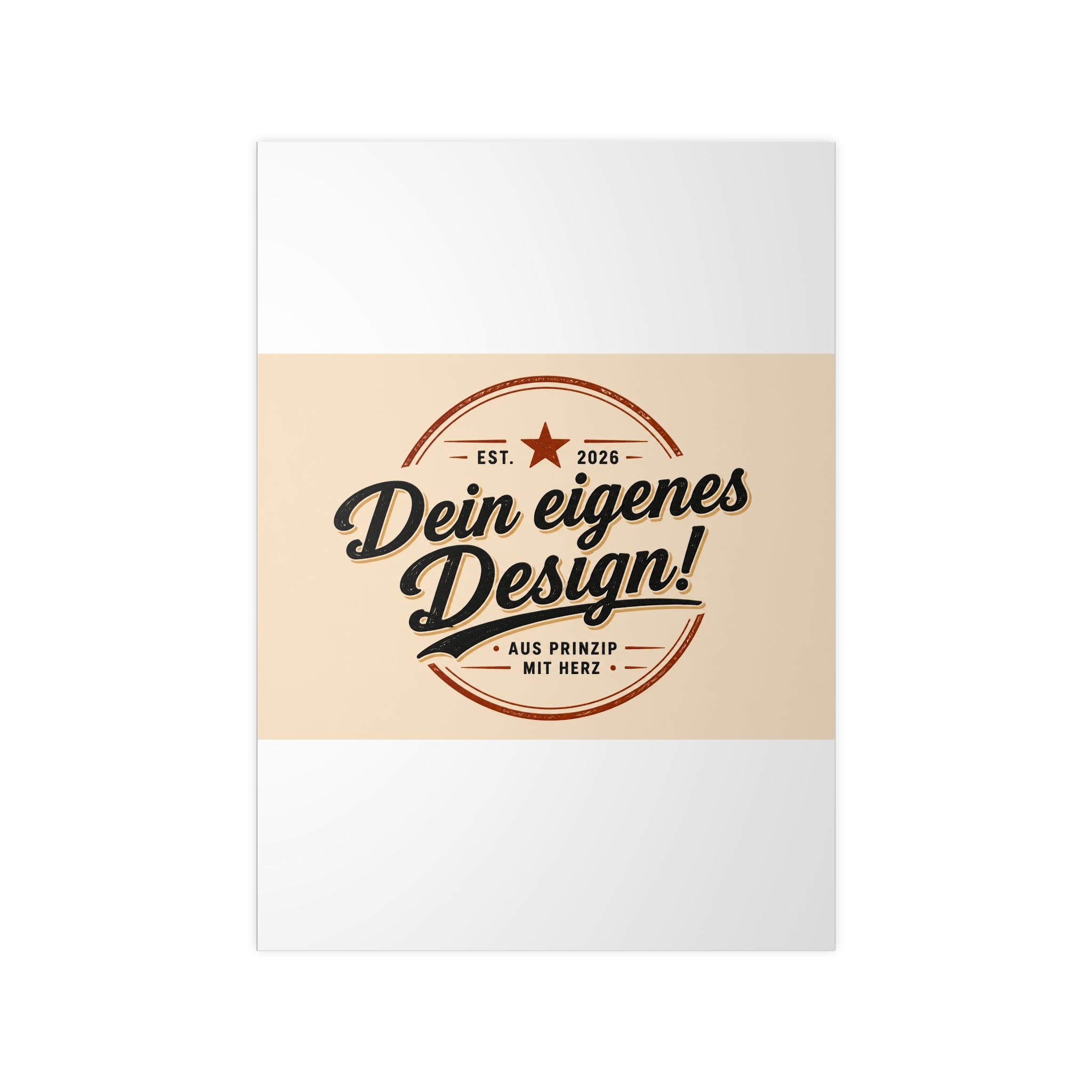 Custom Photopaper Poster — Personalizable Vintage Badge Design (Dein eigenes Design!)