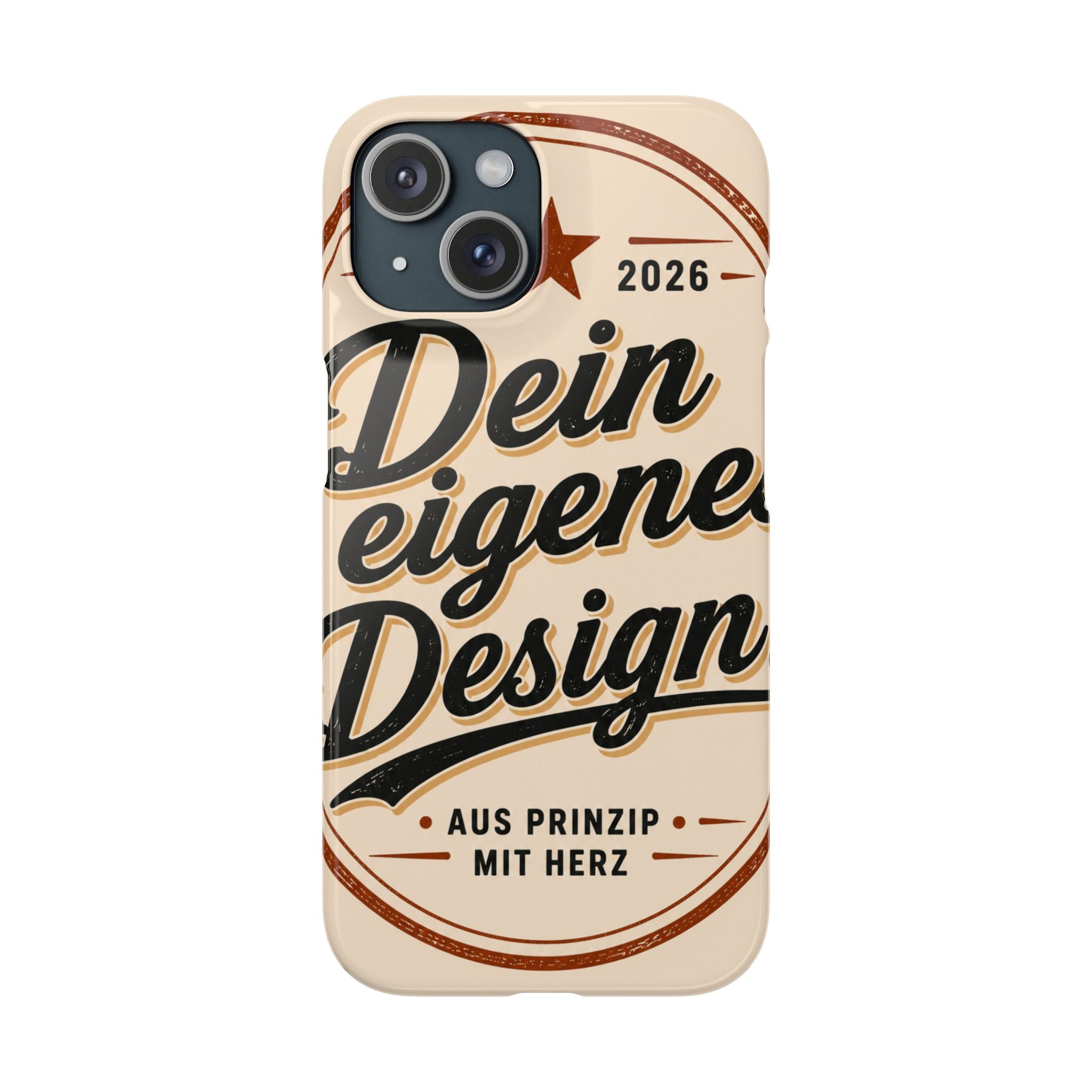 Phone Case — Retro "Dein eigenes Design" Customizable Snap Case