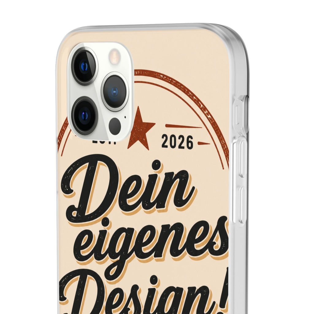 Phone Case — "Dein eigenes Design" Vintage Script Personalized Protective Case
