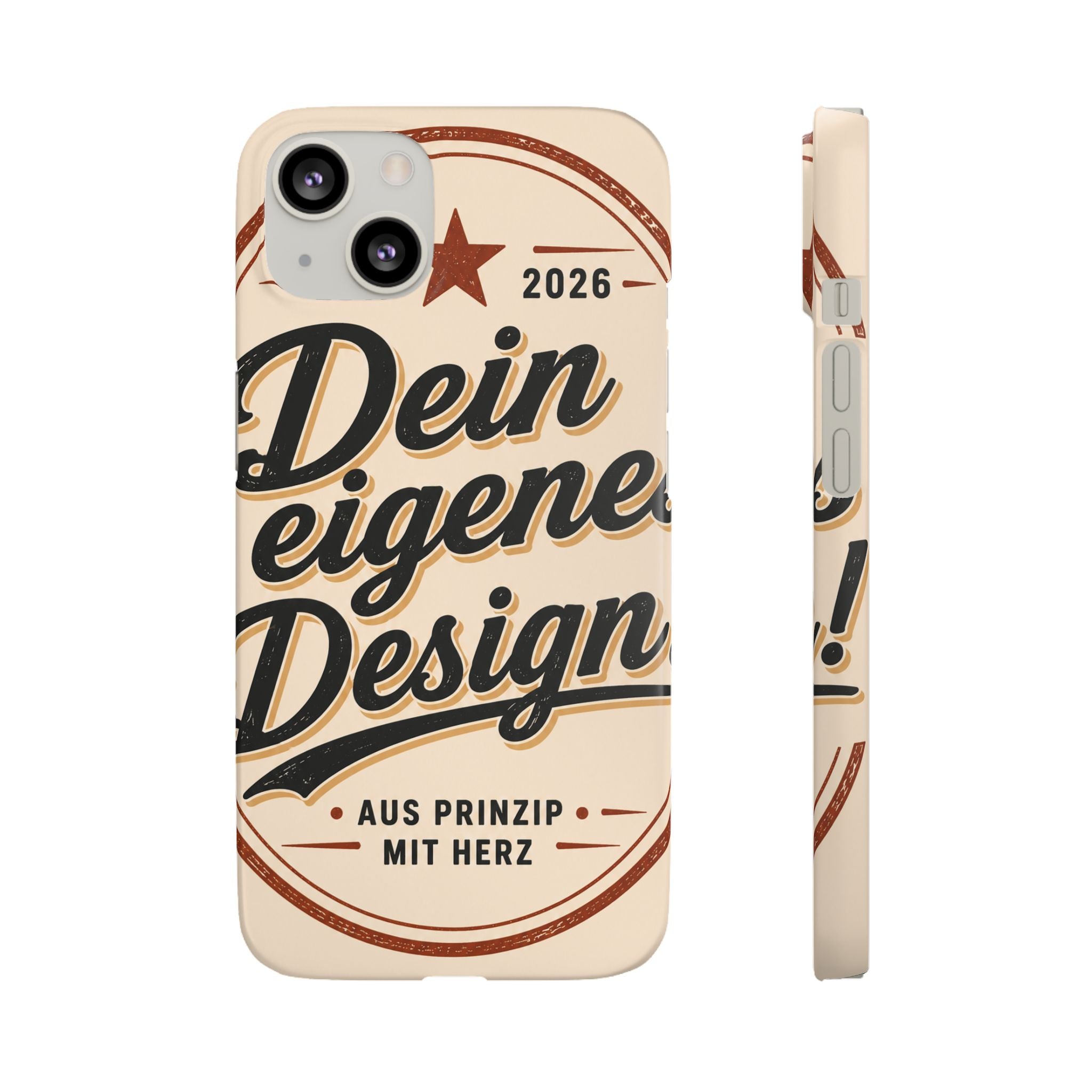 Phone Case — Retro "Dein eigenes Design" Customizable Snap Case