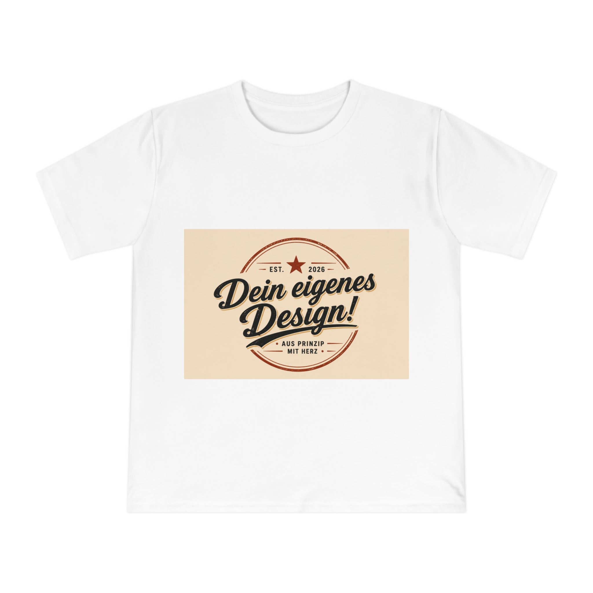 Vintage Badge T‑Shirt — "Dein eigenes Design!" Custom Retro Graphic Tee