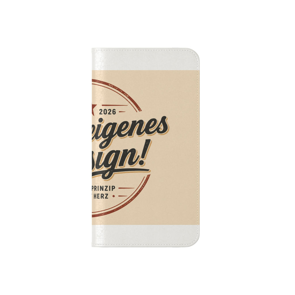 Flip Case Phone Wallet — "Dein eigenes Design!" Vintage Emblem