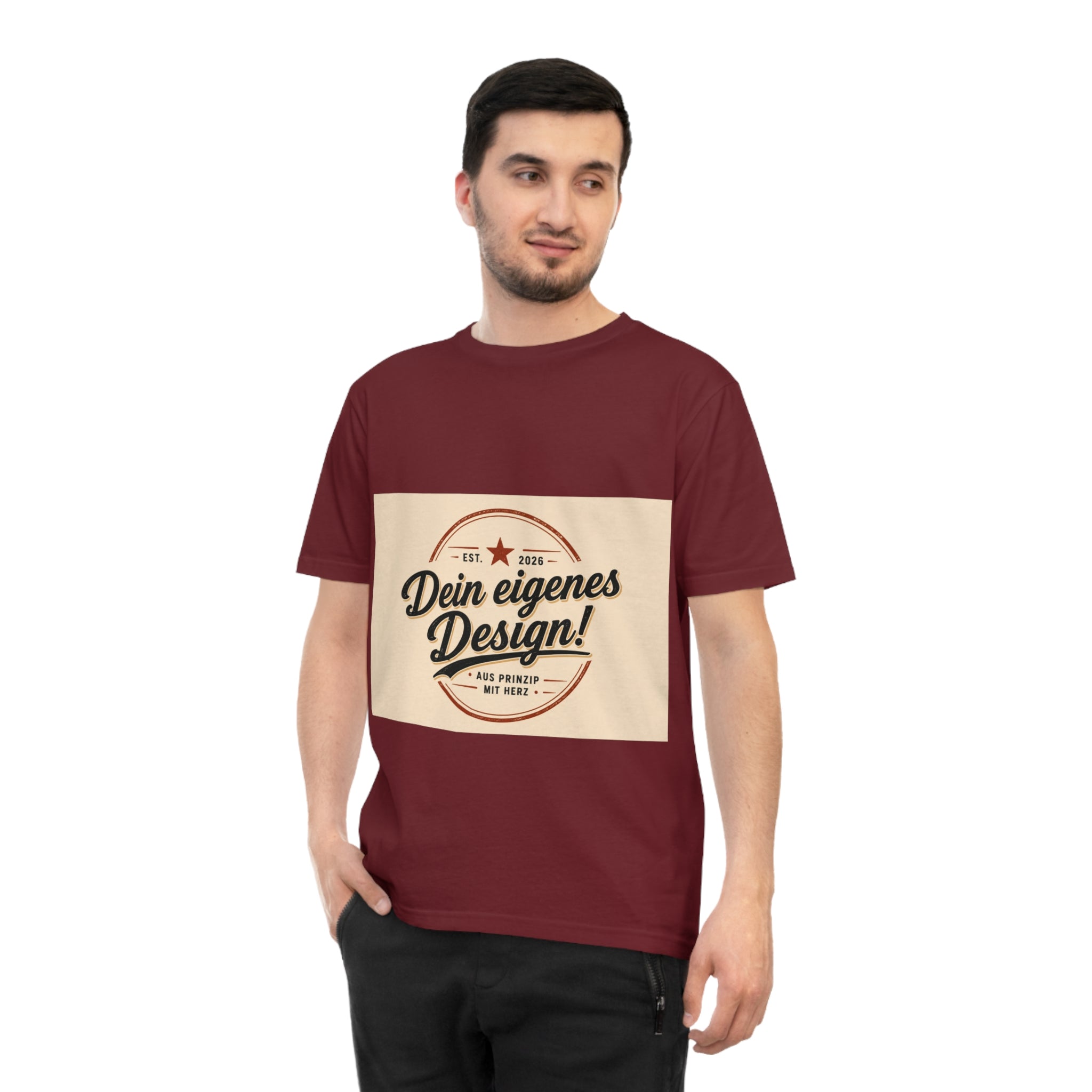 Vintage Badge T‑Shirt — "Dein eigenes Design!" Custom Retro Graphic Tee