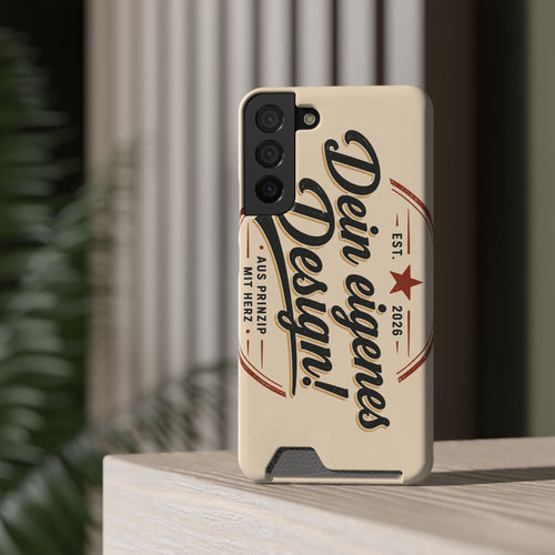 Handyhülle personalisiert mit Kartenhalter – iPhone & Samsung eigenes Design