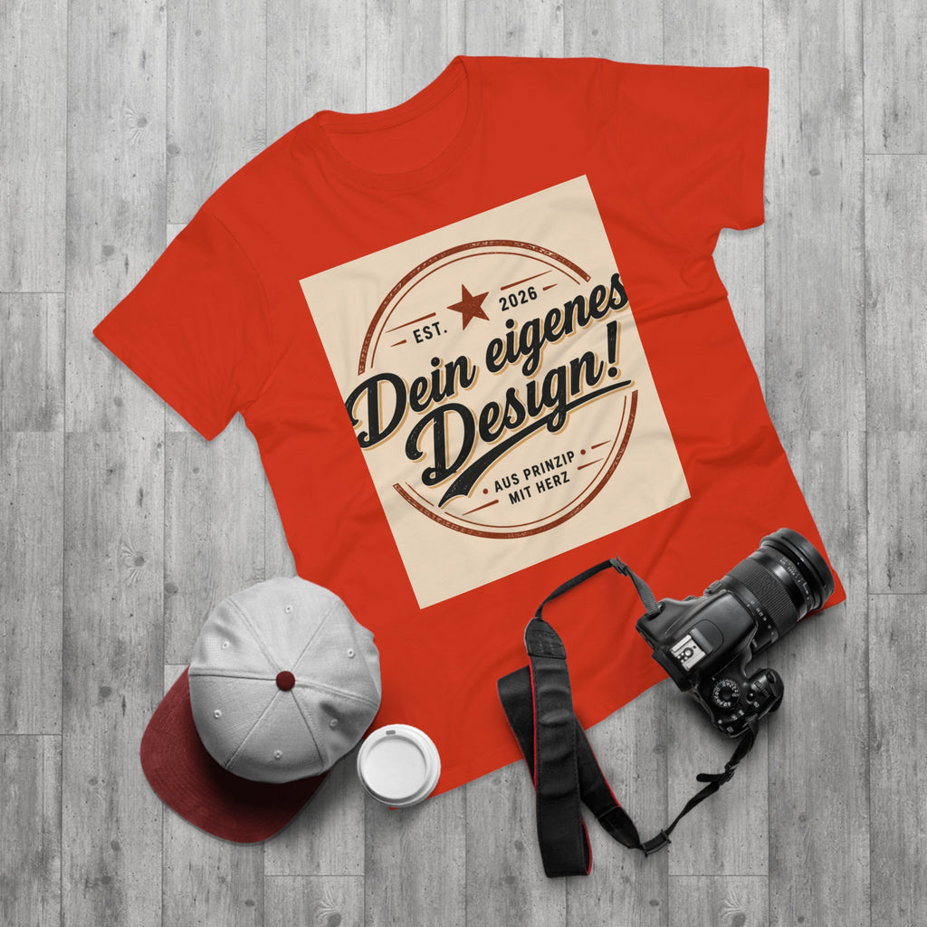 Men's Vintage Badge T‑Shirt — "Dein eigenes Design!" Retro Logo Tee
