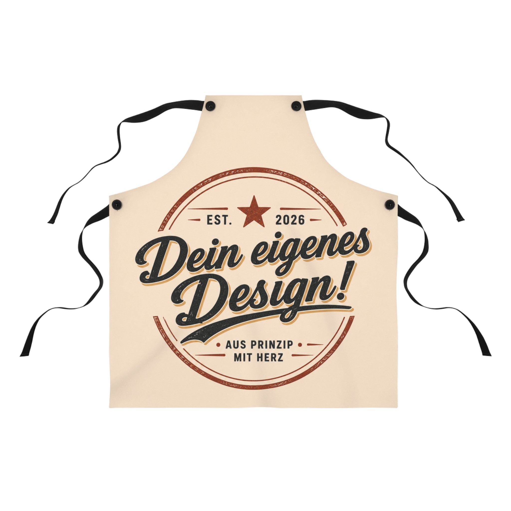 Custom Design Apron - "Dein eigenes Design" Vintage Badge Cooking Apron