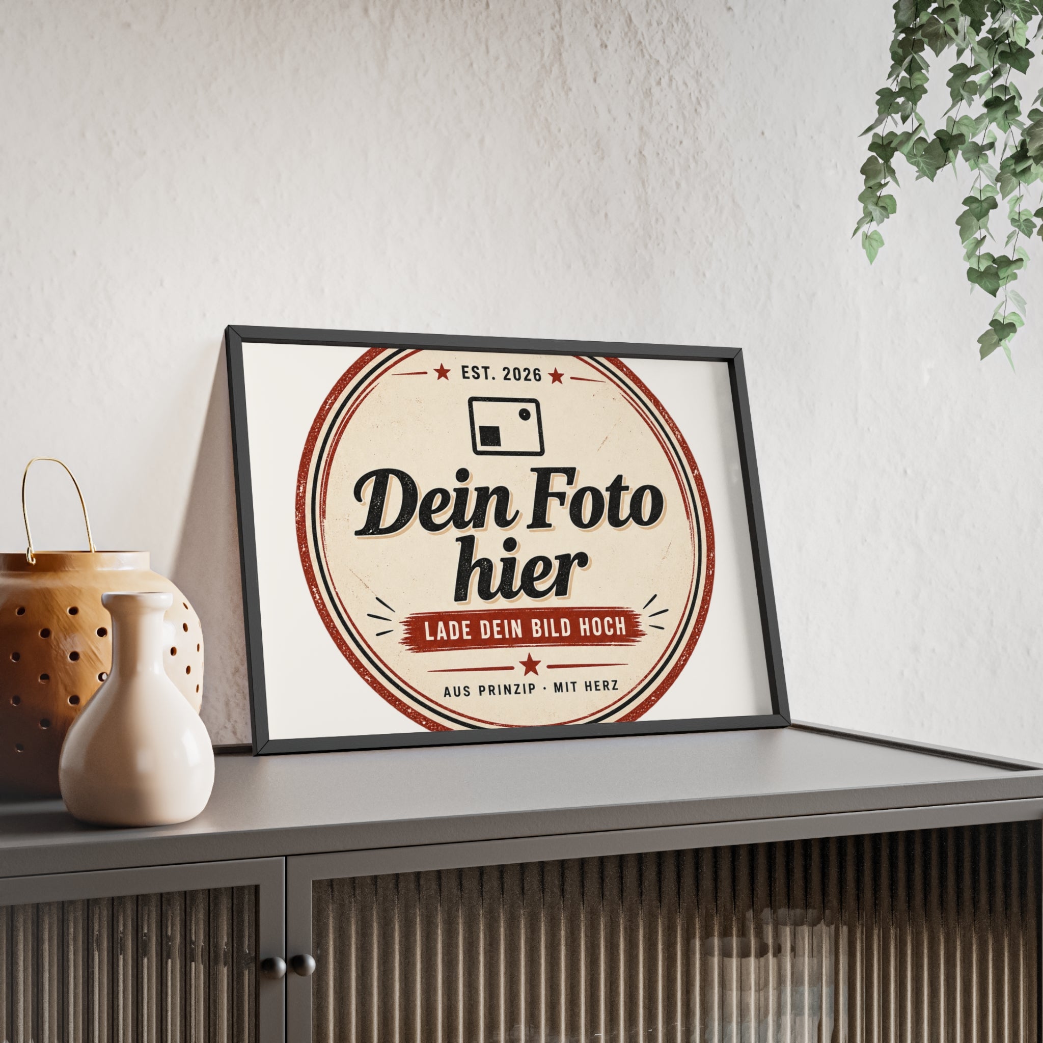 Personalized poster with wooden frame – Design a wall art with your own photo