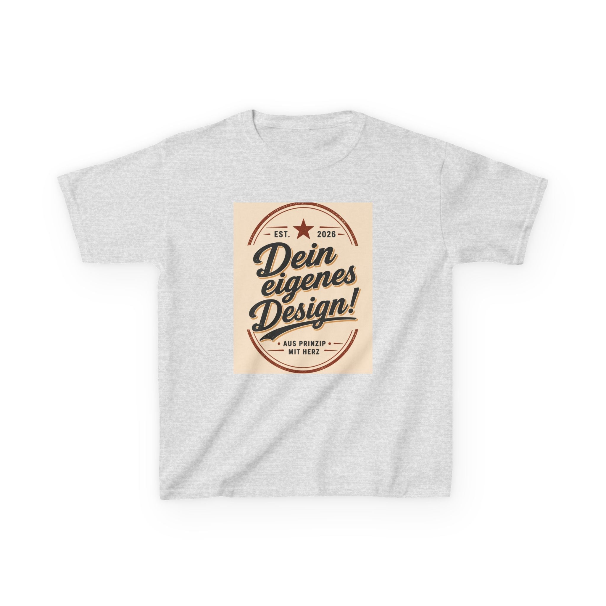 Kids T‑Shirt — "Dein eigenes Design!" Vintage Badge Graphic