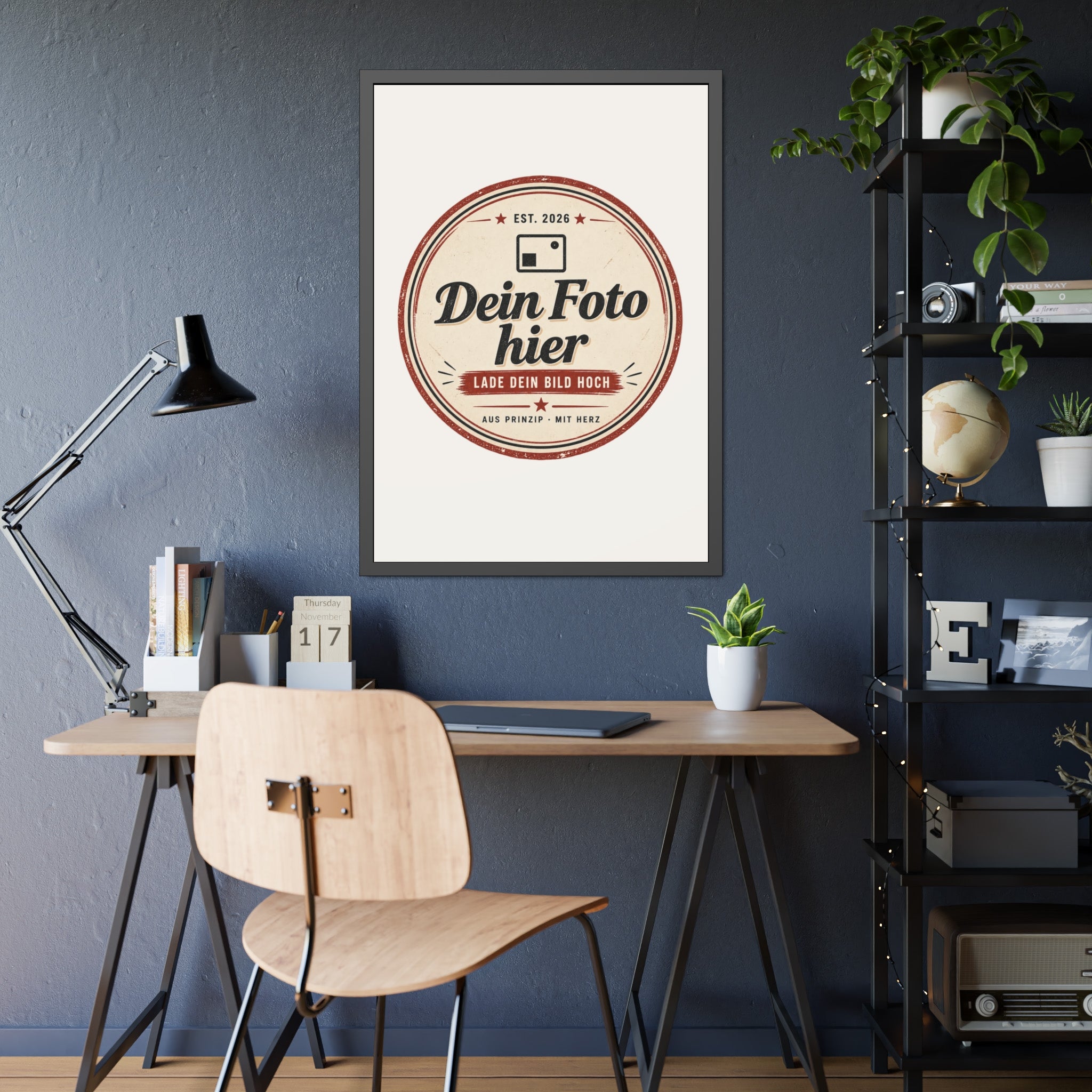 Personalised Poster with Frame – Black Photo Frame with Your Own Photo