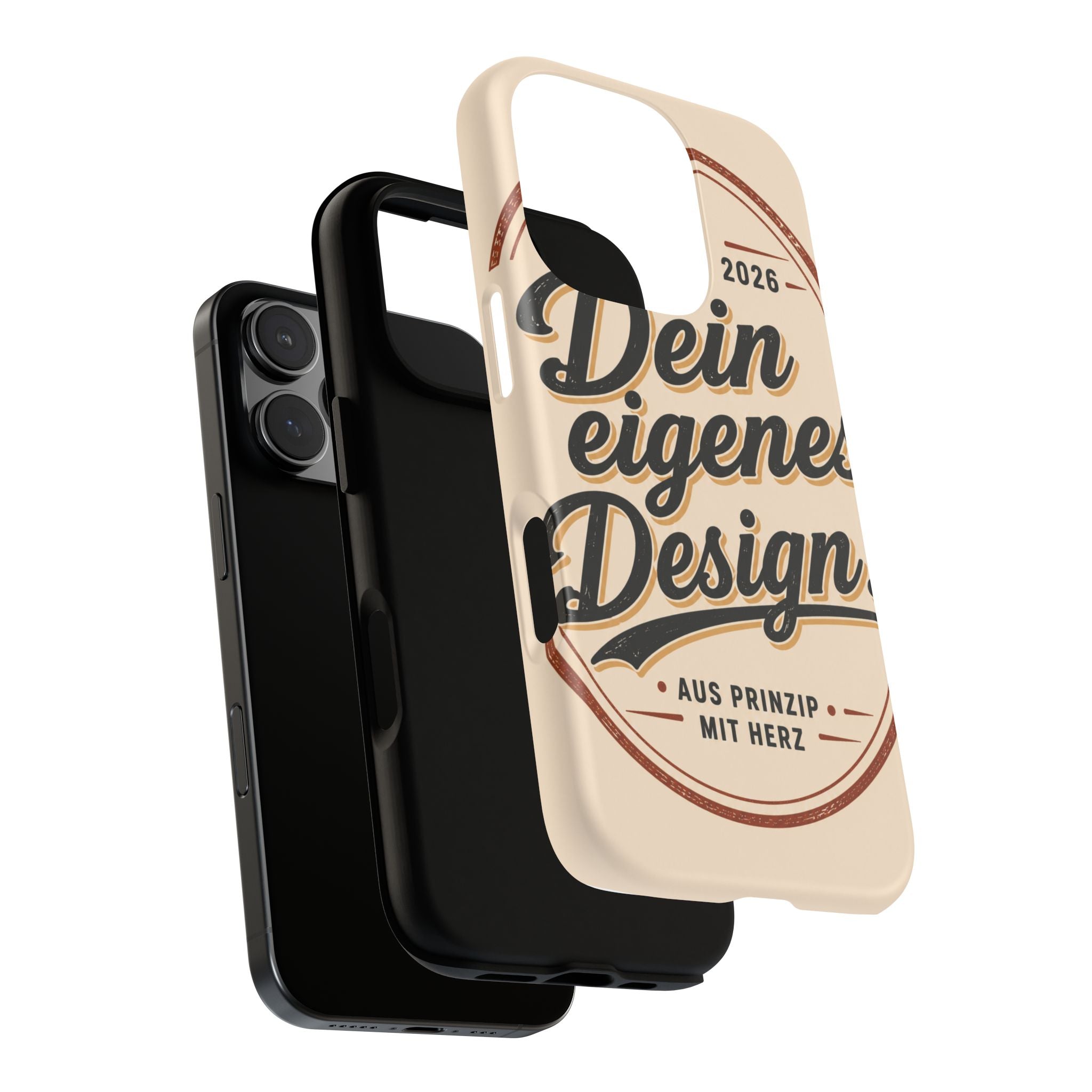 Custom Tough Phone Case — "Dein eigenes Design" Vintage Script Tough Case