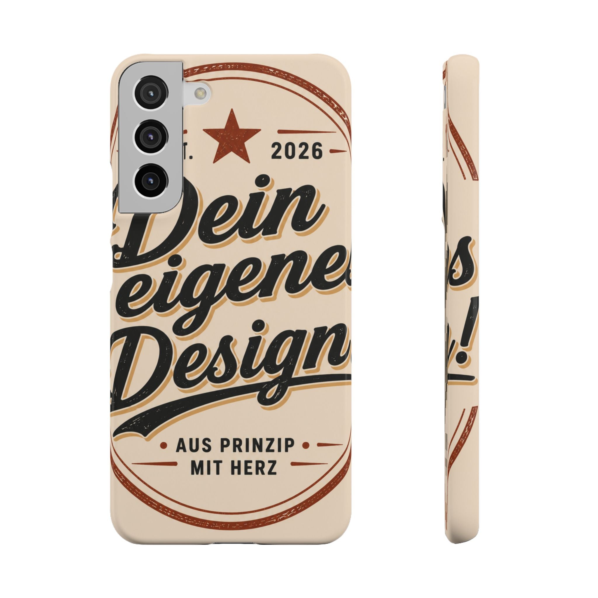 Phone Case — Retro "Dein eigenes Design" Customizable Snap Case