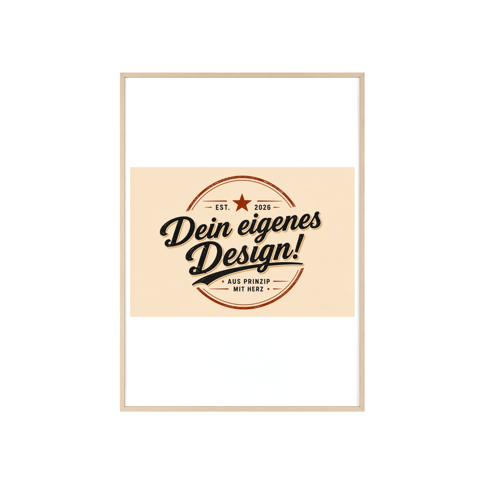 Framed Poster – "Dein eigenes Design!" Custom Wooden Frame Wall Art