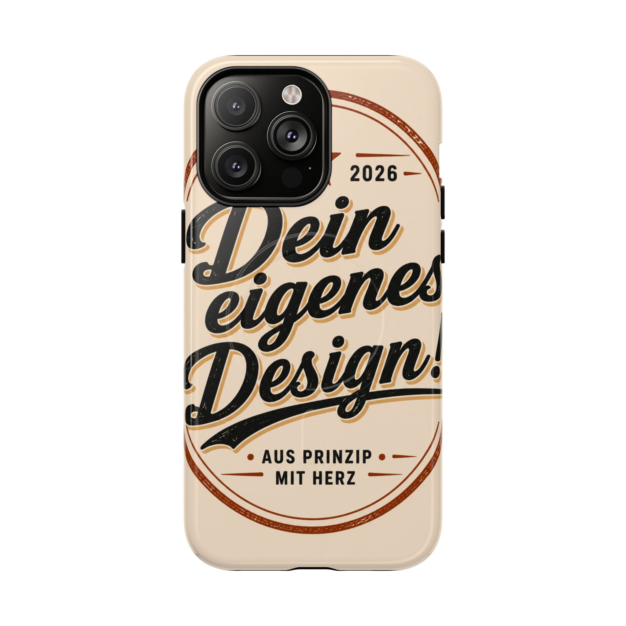 Tough Magnetic Phone Case — "Dein eigenes Design" Retro Script (Customizable)