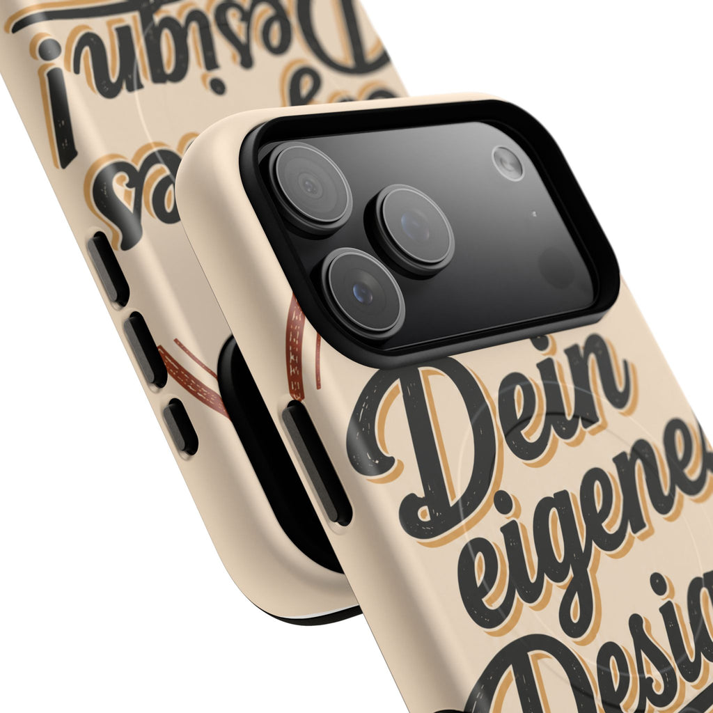Tough Magnetic Phone Case — "Dein eigenes Design" Retro Script (Customizable)