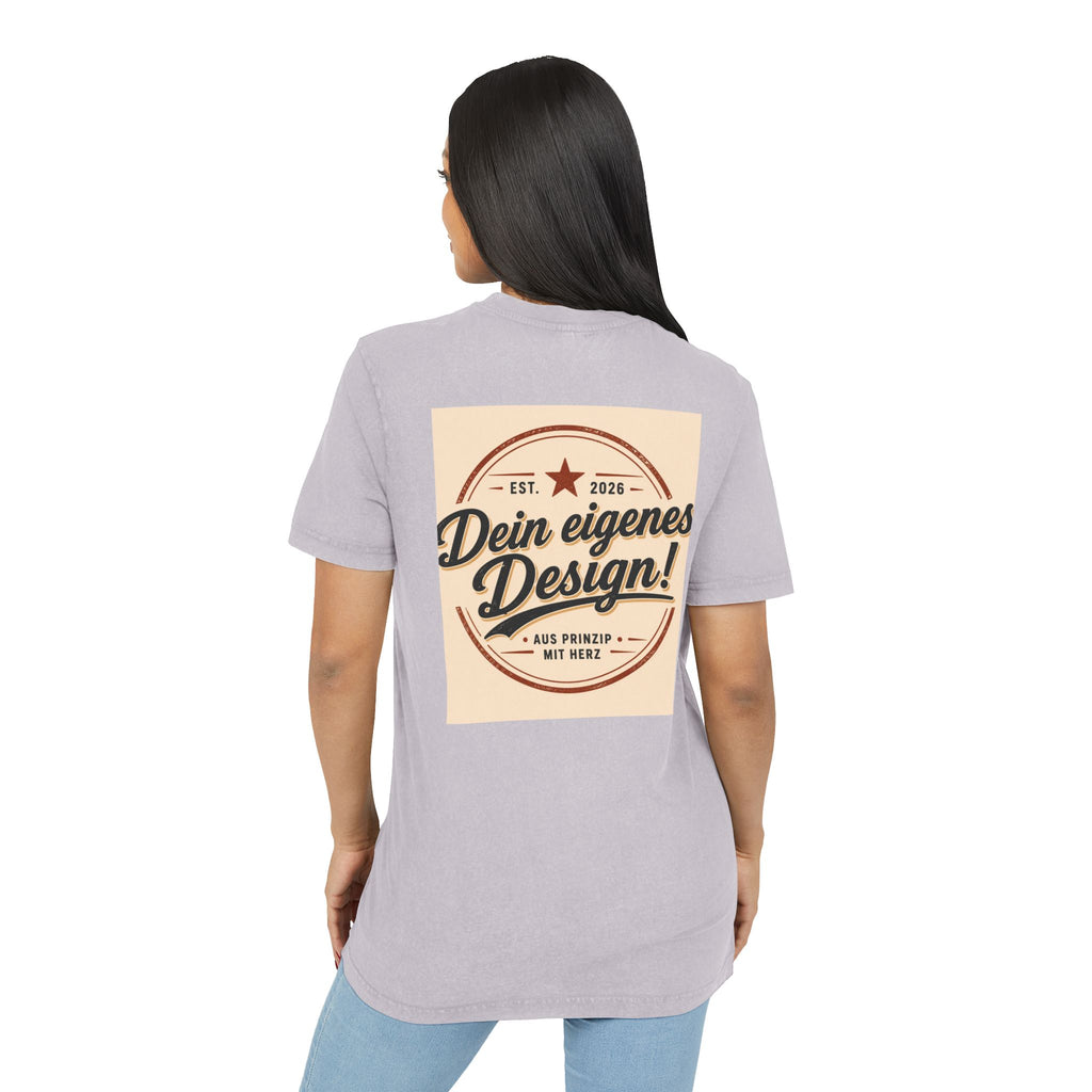 Vintage Acid-Washed Tee — Custom 'Dein eigenes Design!' Graphic