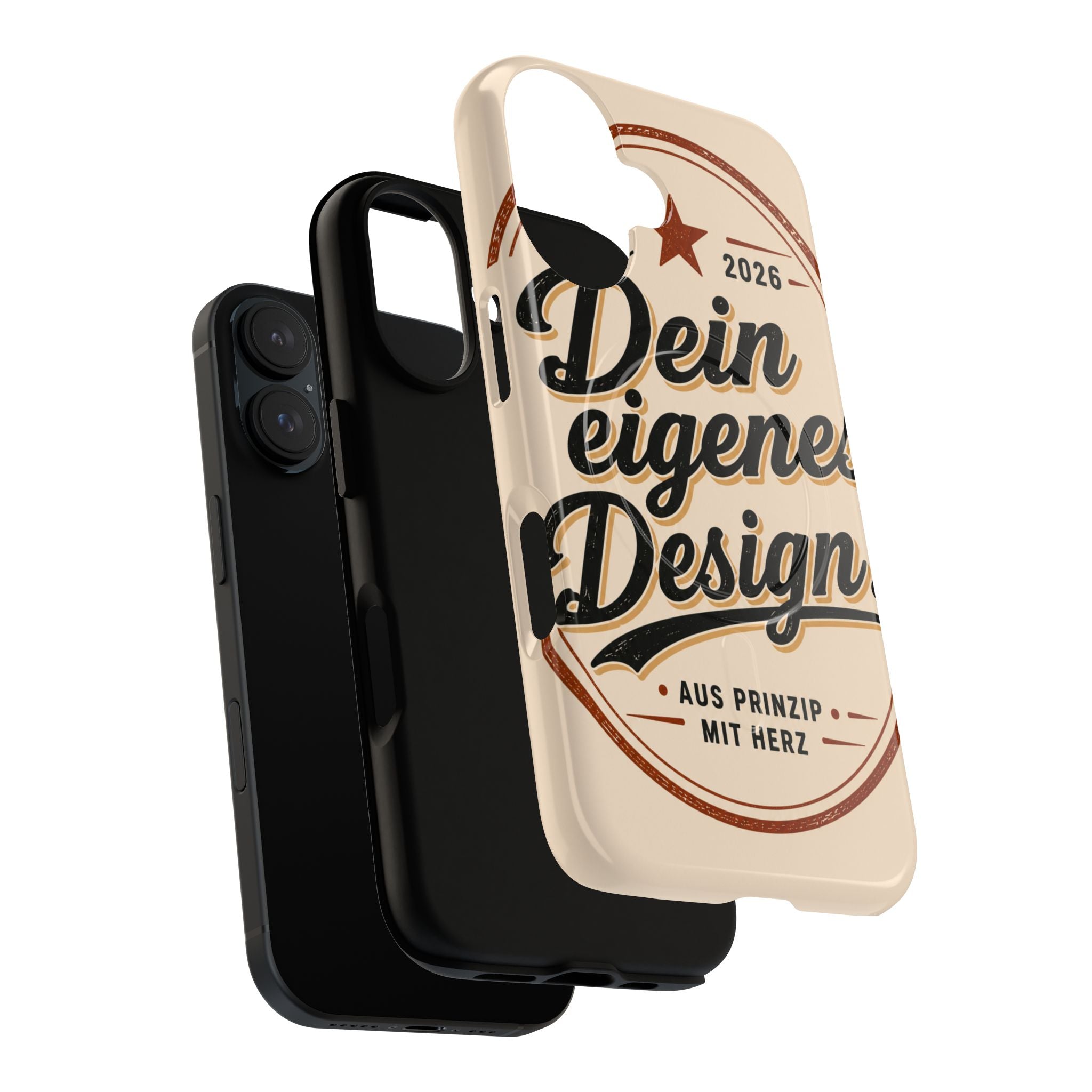 Tough Magnetic Phone Case — "Dein eigenes Design" Retro Script (Customizable)