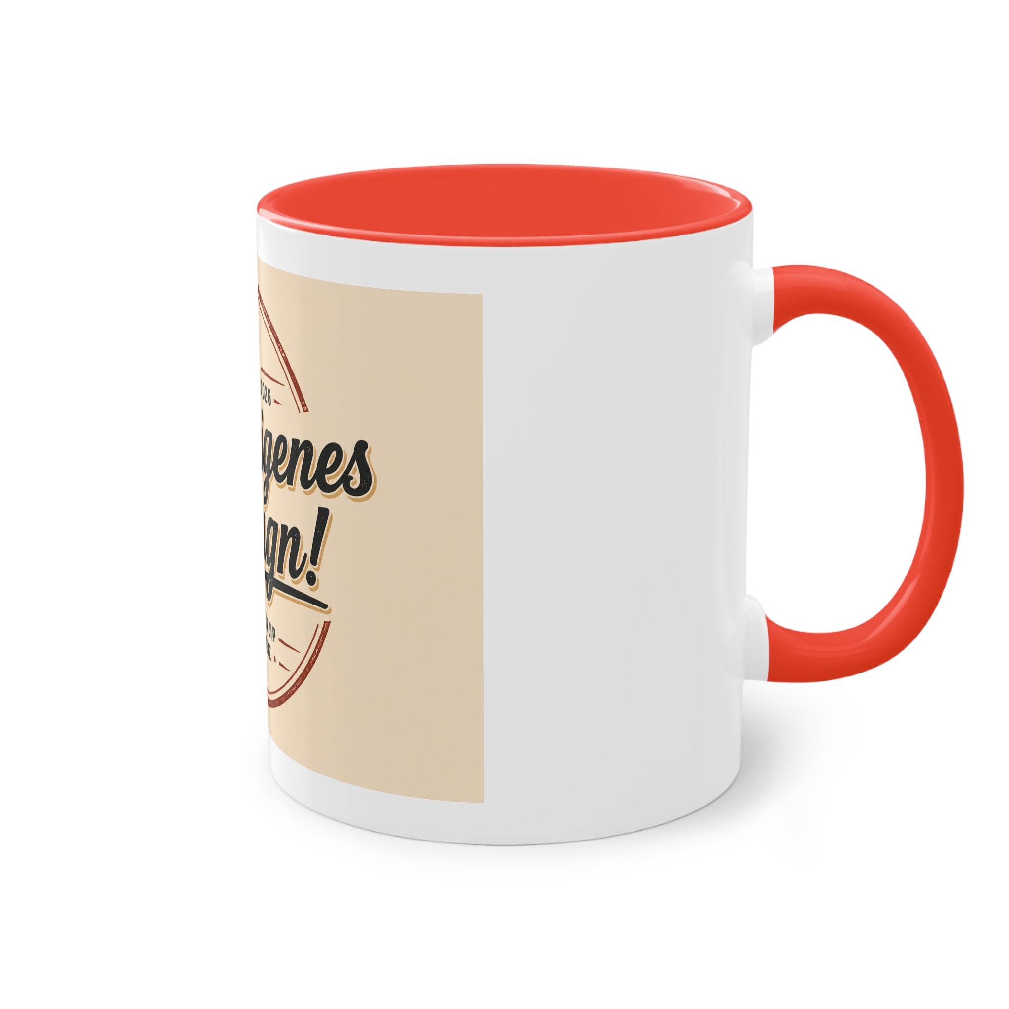 Personalized Two-Tone Coffee Mug — "Dein eigenes Design!" 11oz
