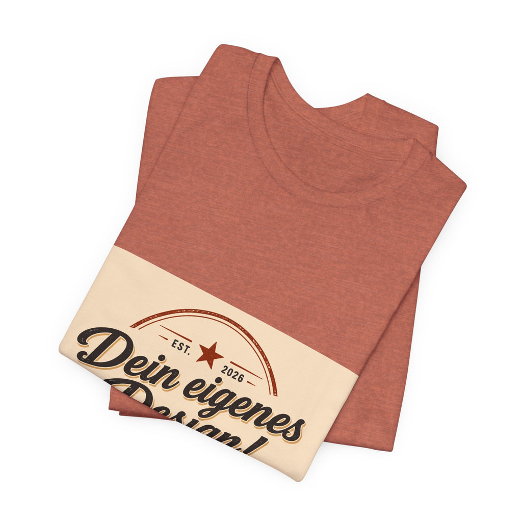 Custom Vintage Badge T-Shirt — "Dein eigenes Design" Personalized Tee