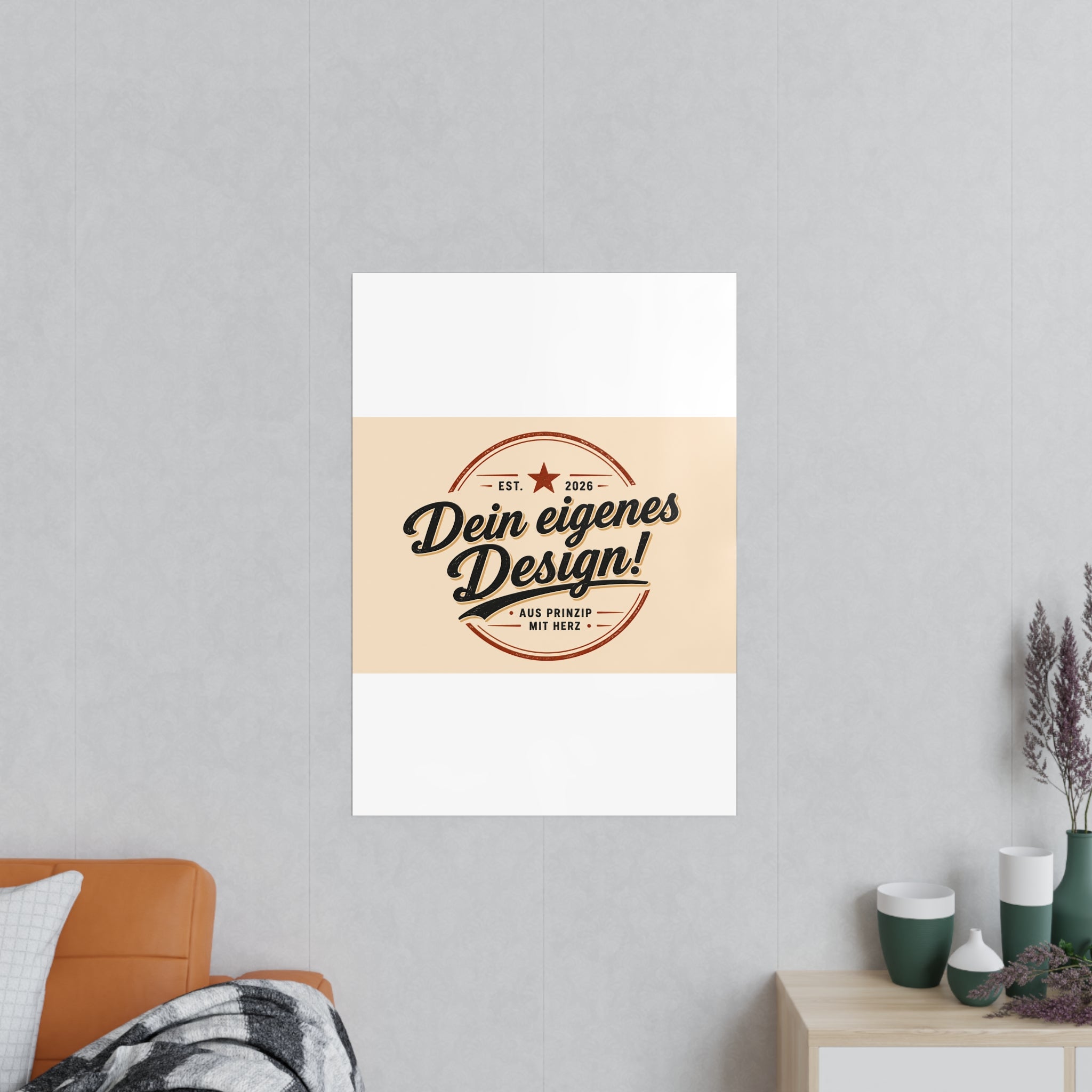 Custom Photopaper Poster — Personalizable Vintage Badge Design (Dein eigenes Design!)