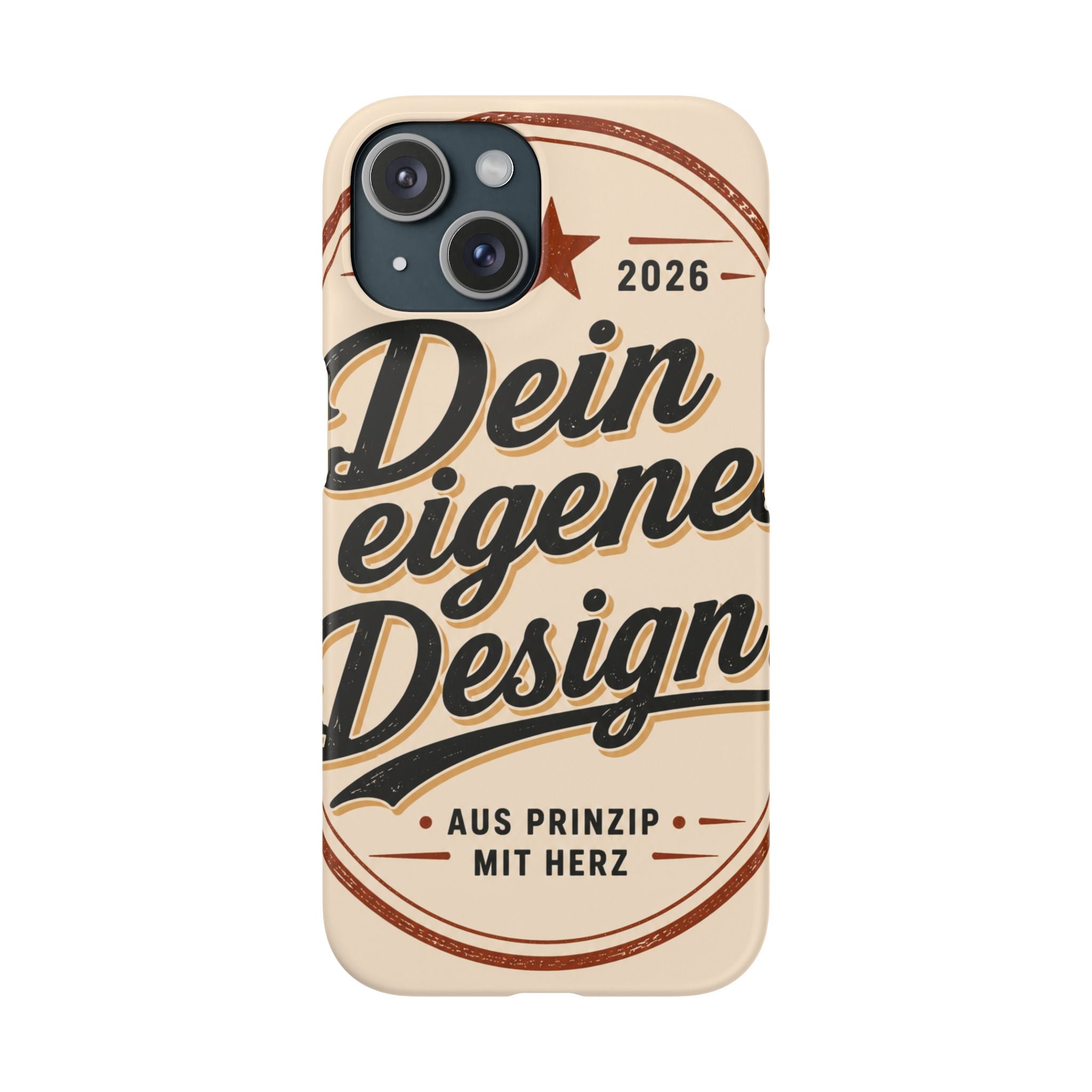 Phone Case — Retro "Dein eigenes Design" Customizable Snap Case