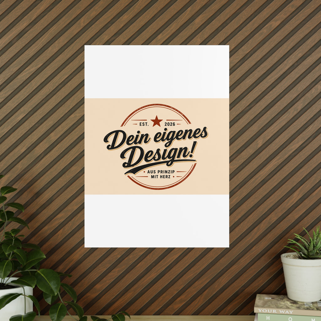 Custom Photopaper Poster — Personalizable Vintage Badge Design (Dein eigenes Design!)