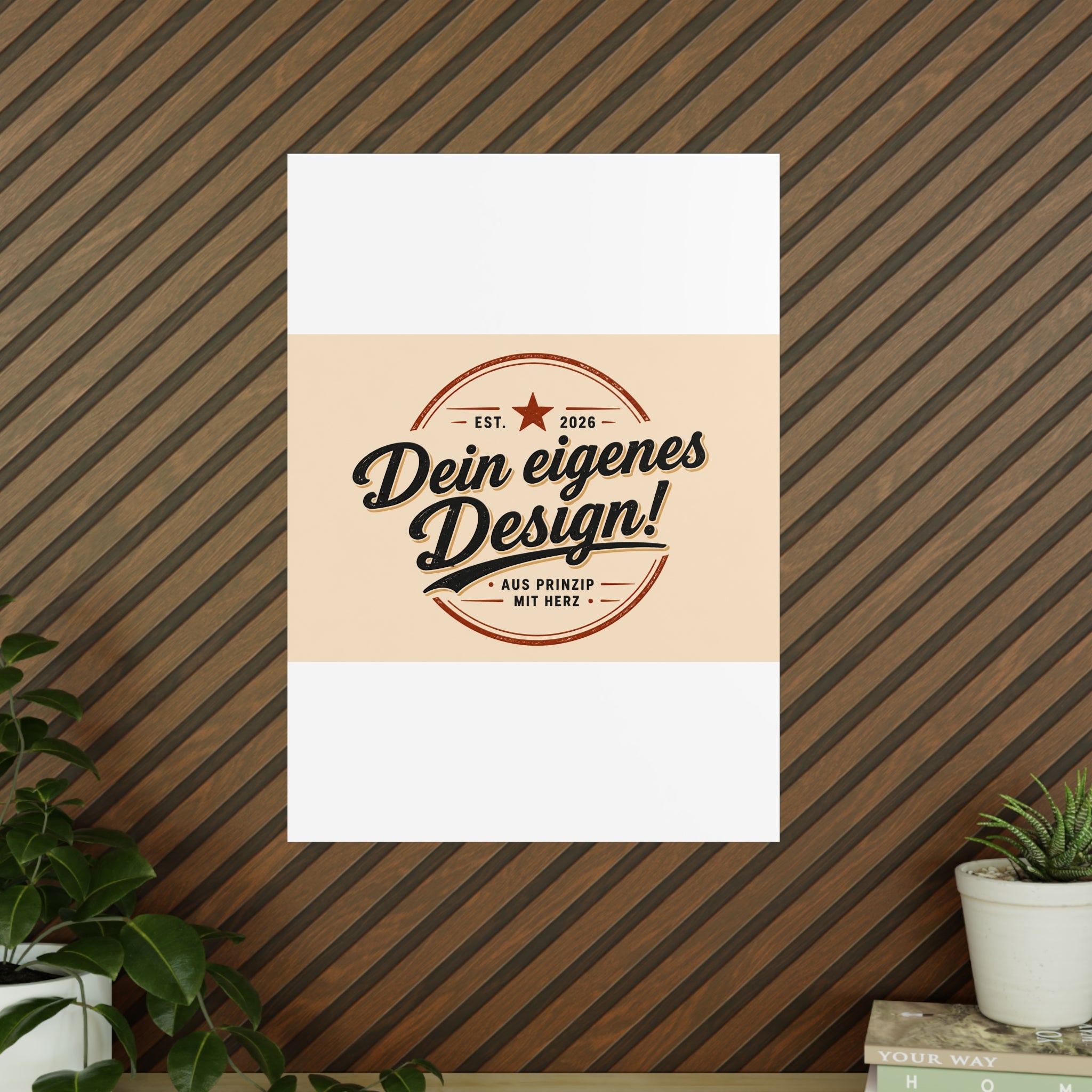 Custom Photopaper Poster — Personalizable Vintage Badge Design (Dein eigenes Design!)