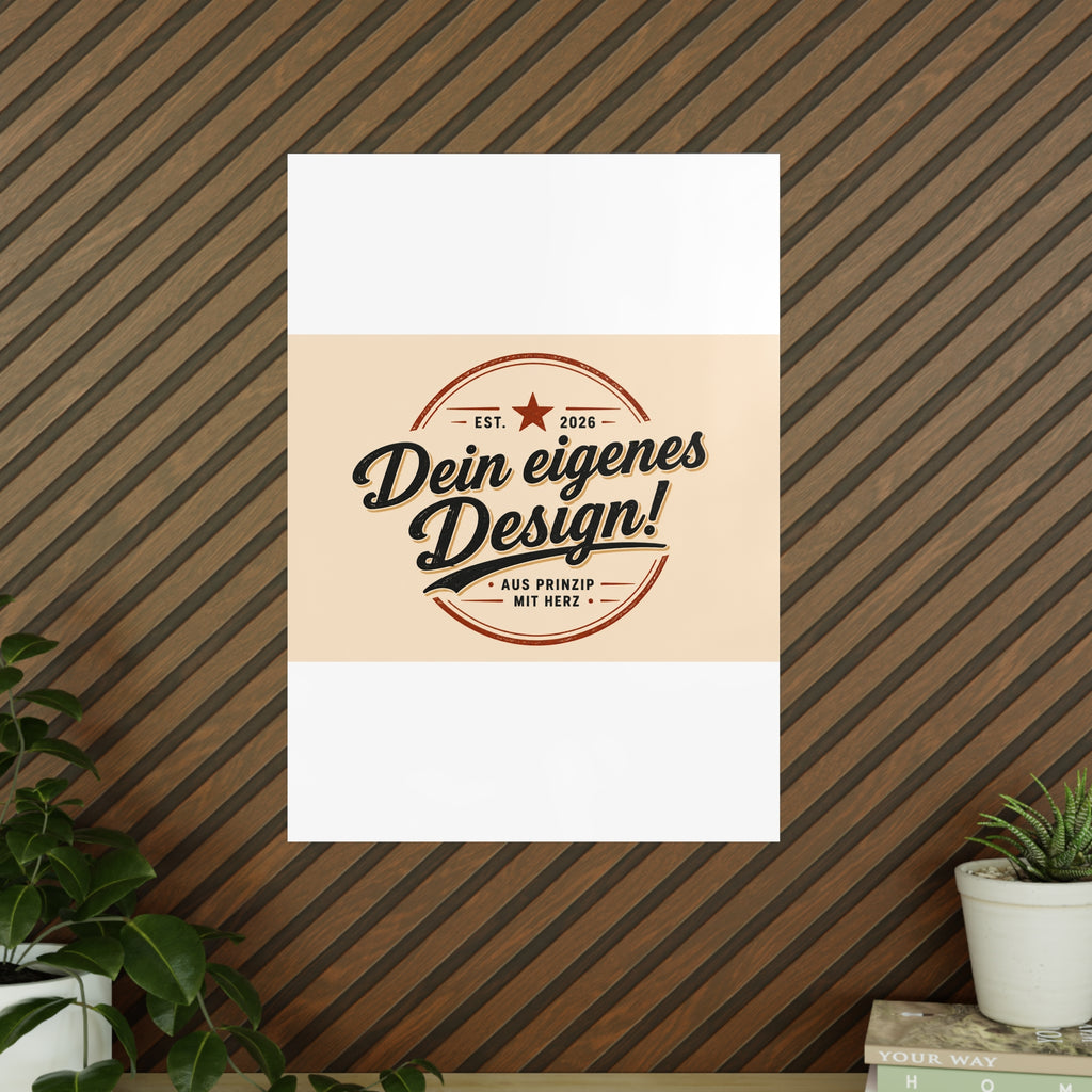Custom Photopaper Poster — Personalizable Vintage Badge Design (Dein eigenes Design!)