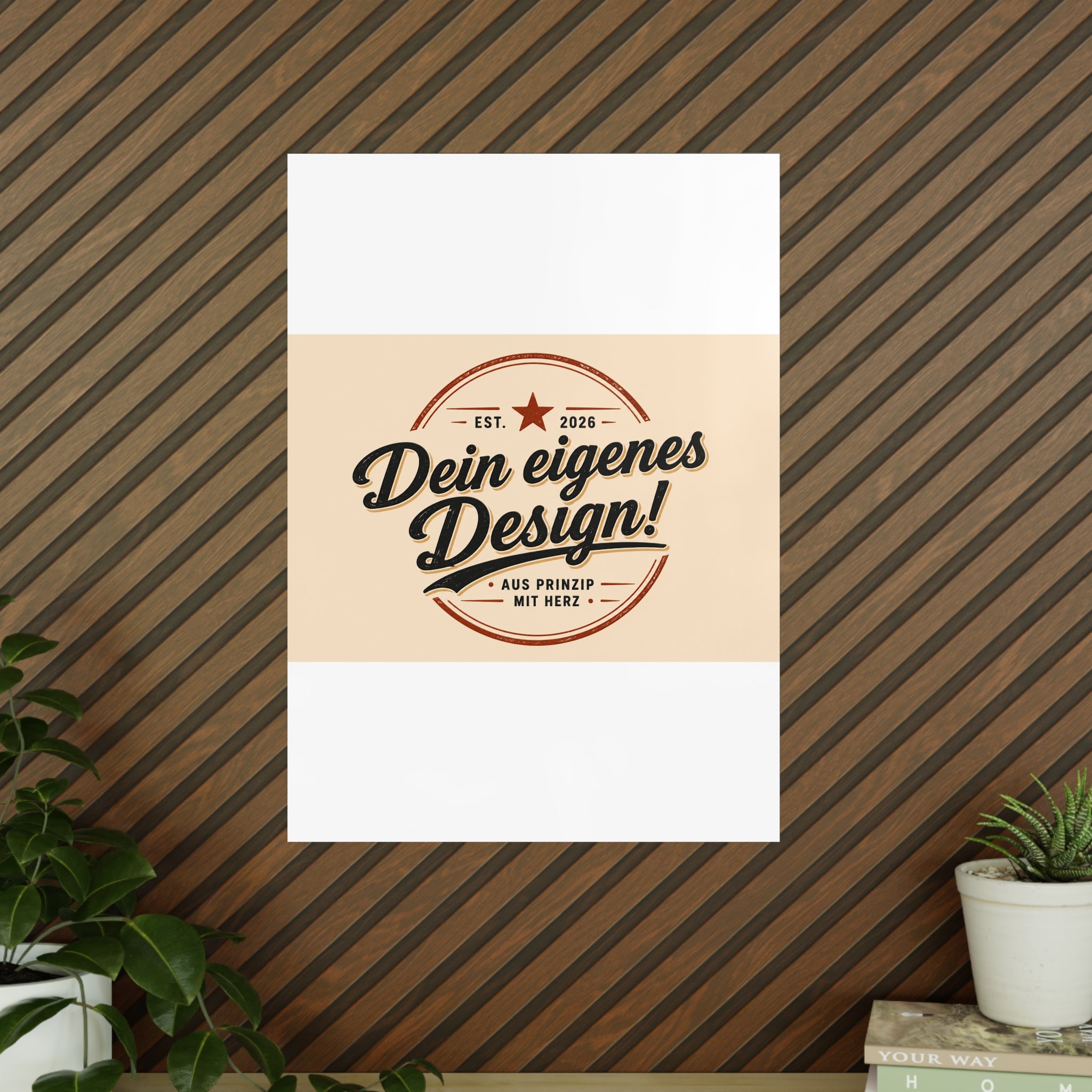 Custom Photopaper Poster — Personalizable Vintage Badge Design (Dein eigenes Design!)