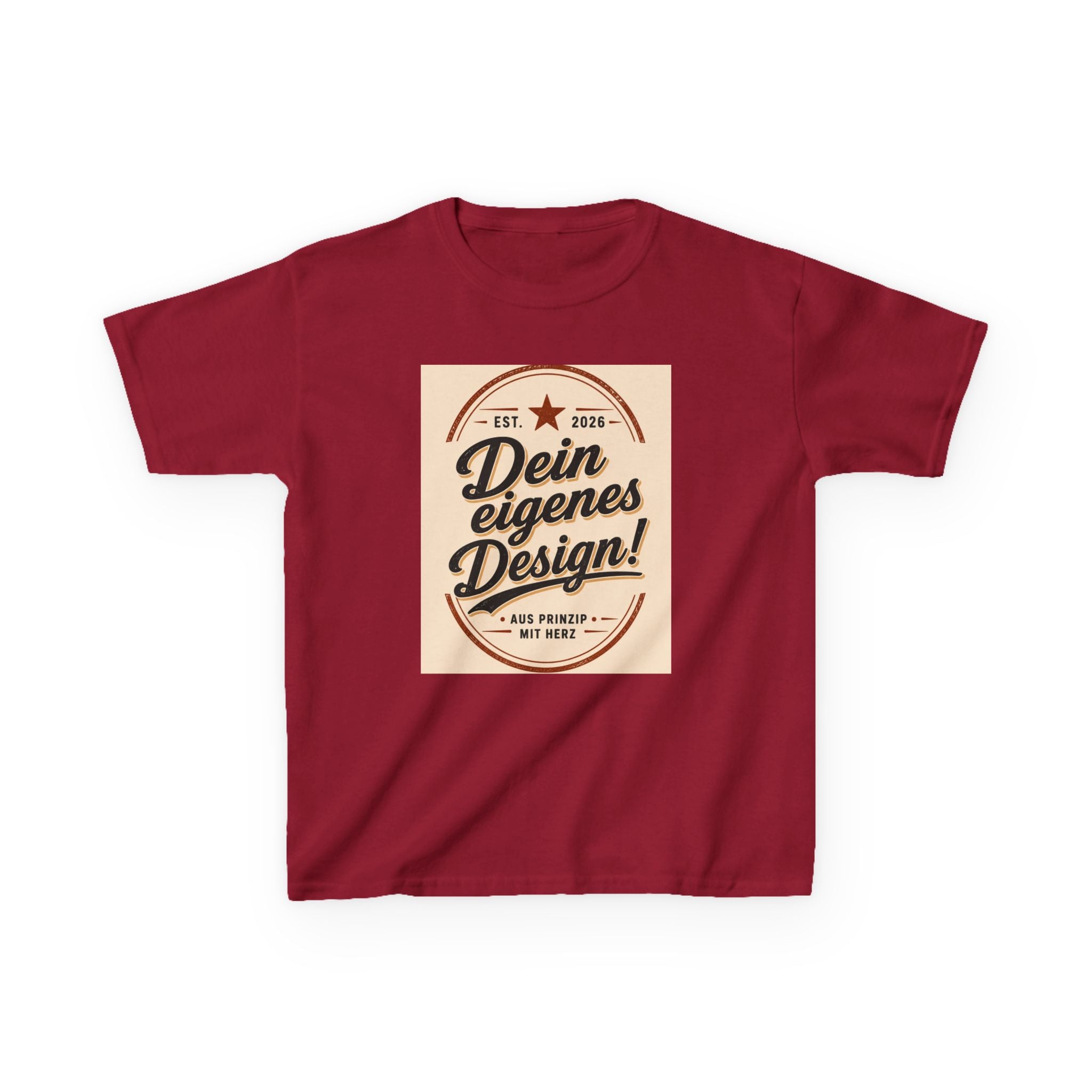 Kids T‑Shirt — "Dein eigenes Design!" Vintage Badge Graphic