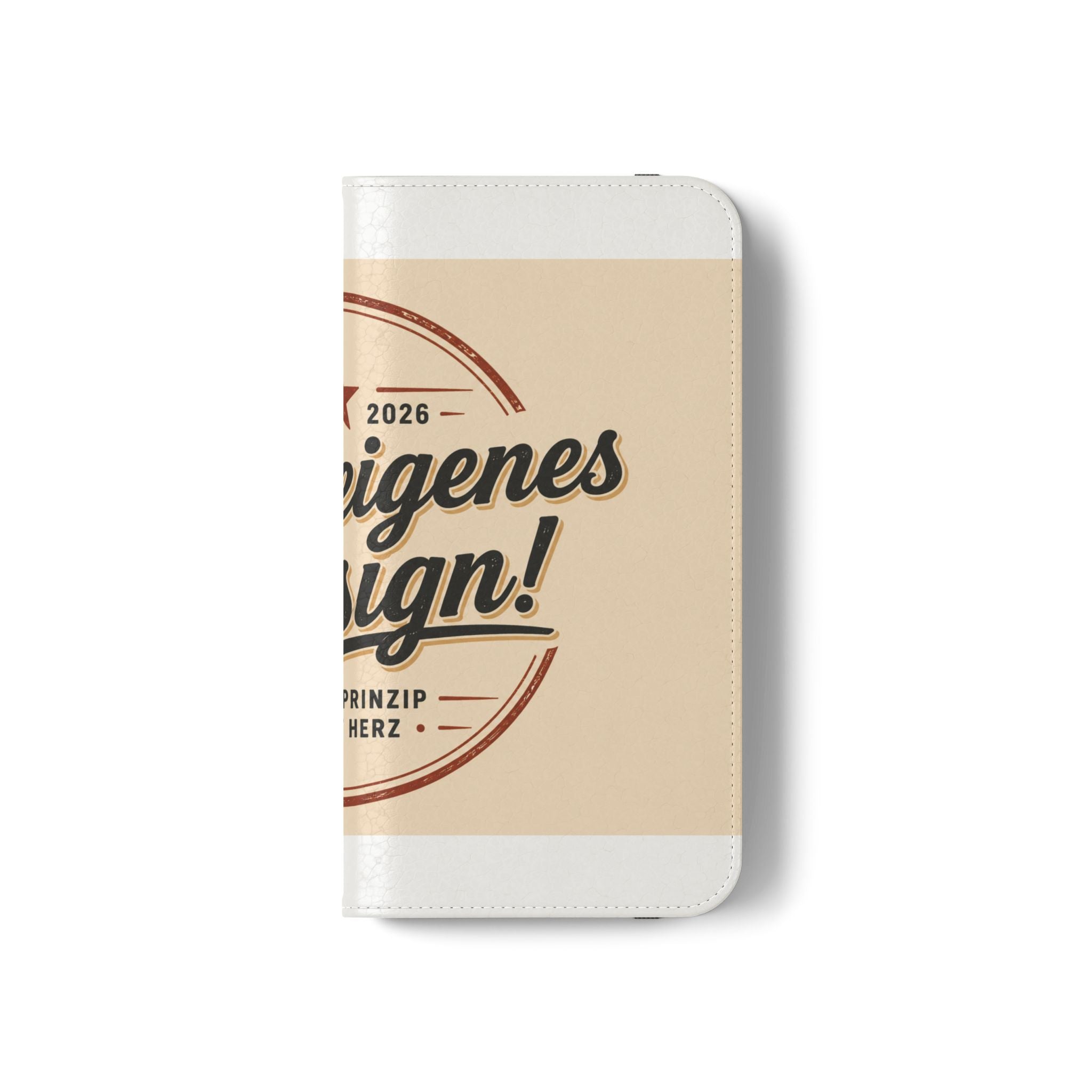 Flip Case Phone Wallet — "Dein eigenes Design!" Vintage Emblem