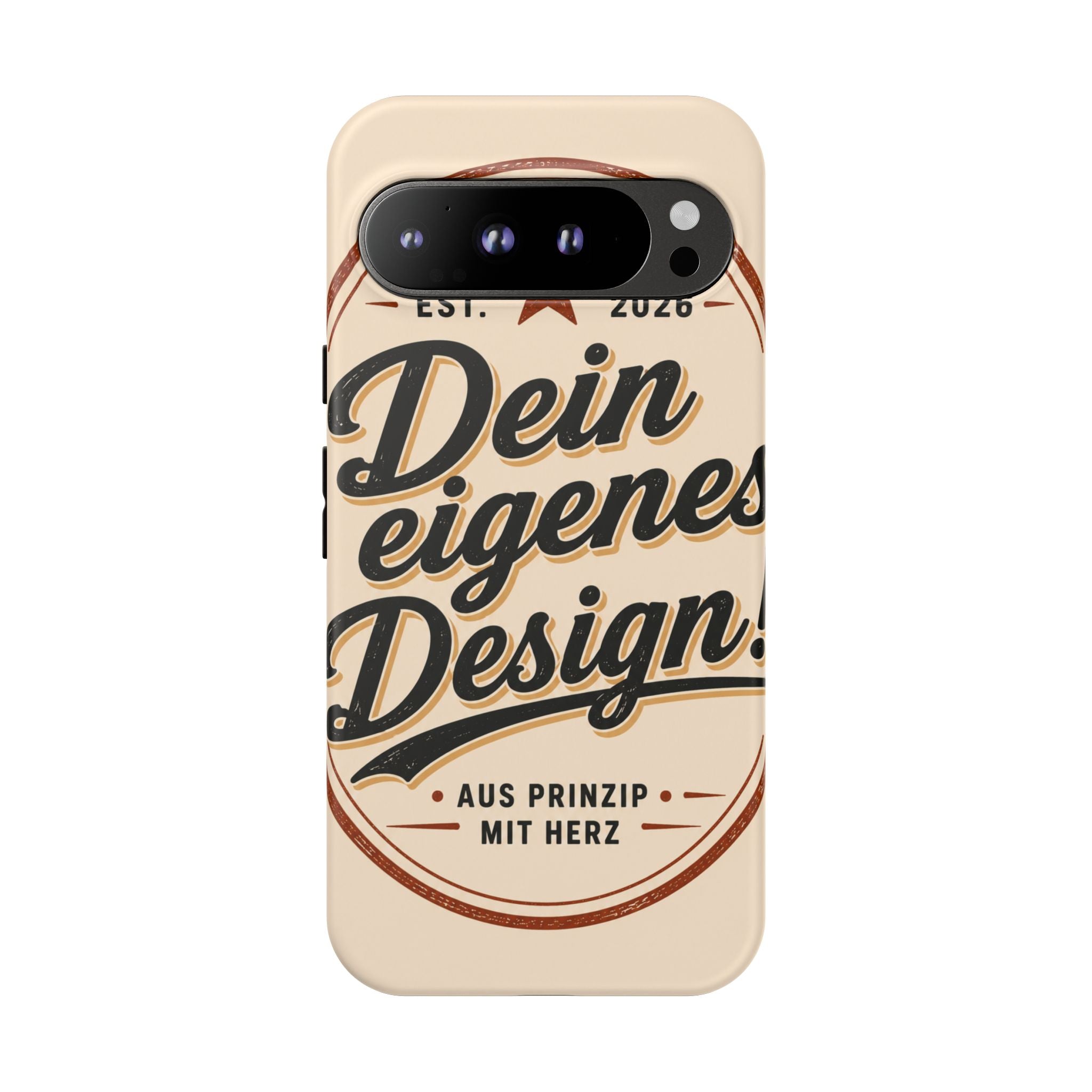 Custom Tough Phone Case — "Dein eigenes Design" Vintage Script Tough Case
