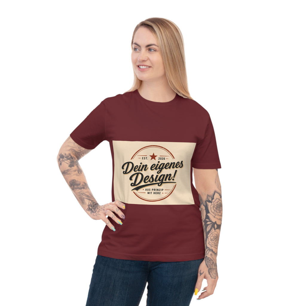 Vintage Badge T‑Shirt — "Dein eigenes Design!" Custom Retro Graphic Tee
